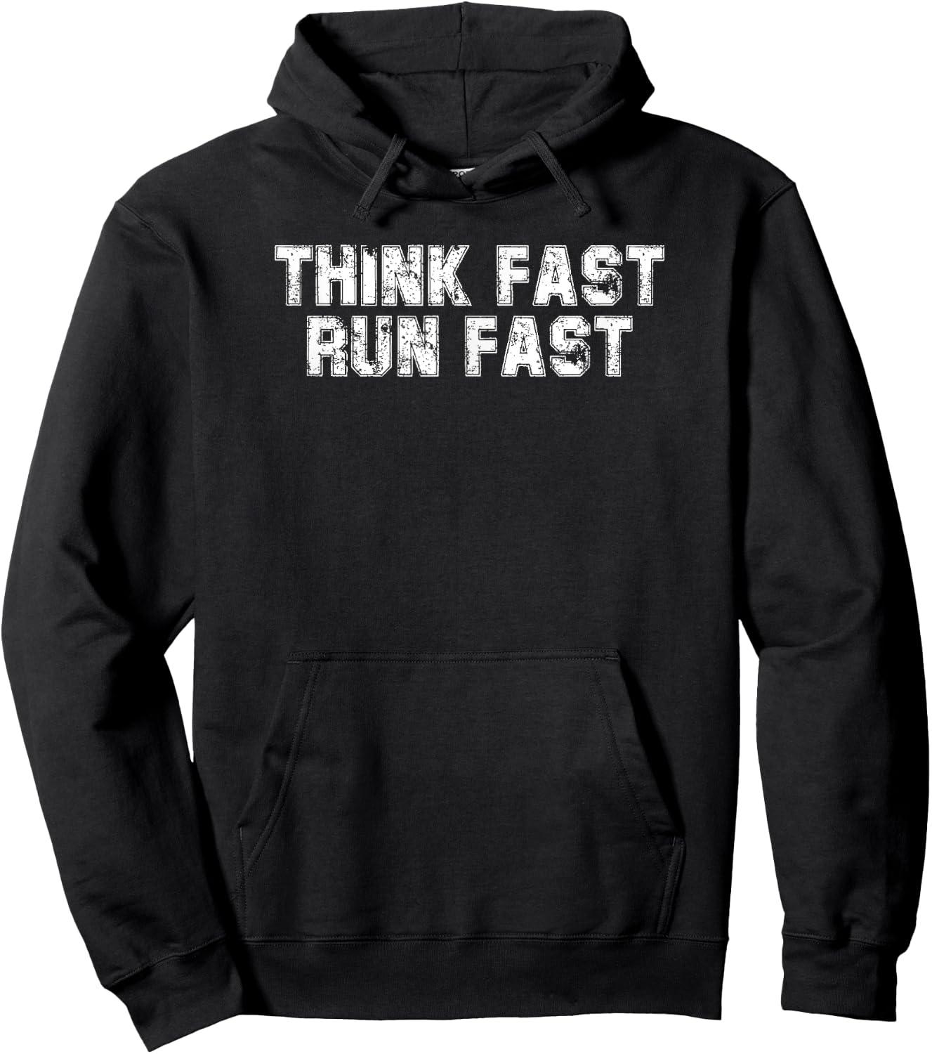 Think Fast Run Fast For Running Athletes Track Team Hoodie - Hoodie | Black
