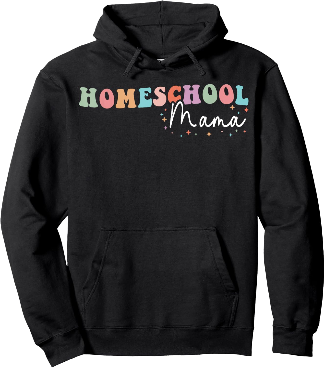 Homeschool Mama Home Education Groovy Homeschooling Mom Hoodie - Hoodie | Black