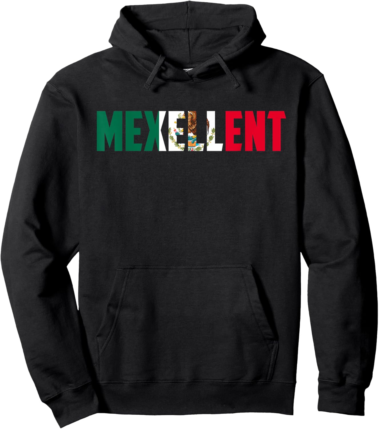 Mexellent Mexican Pride Flag Excellent Hoodie - Hoodie | Black