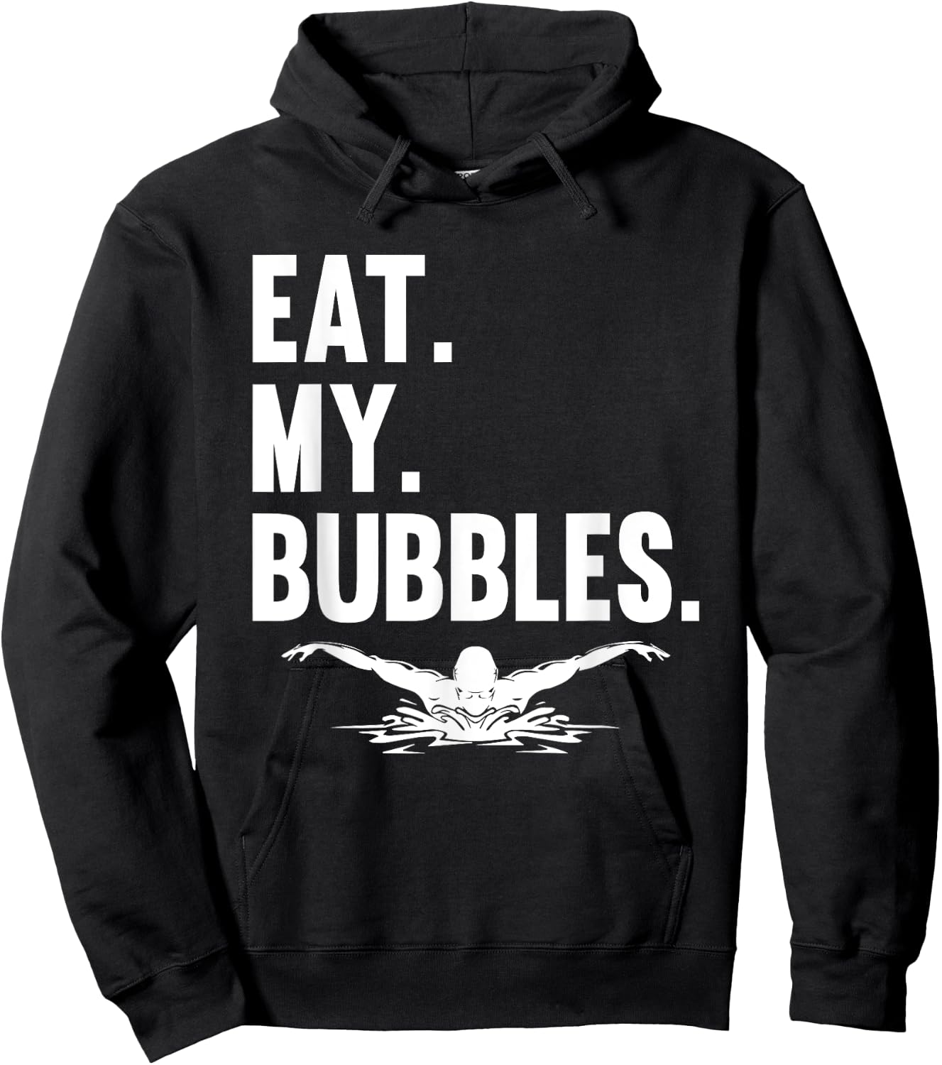 Swimming Swimming Sports Water Sports Bubbles Swimmer , black Hoodie - Hoodie | Black