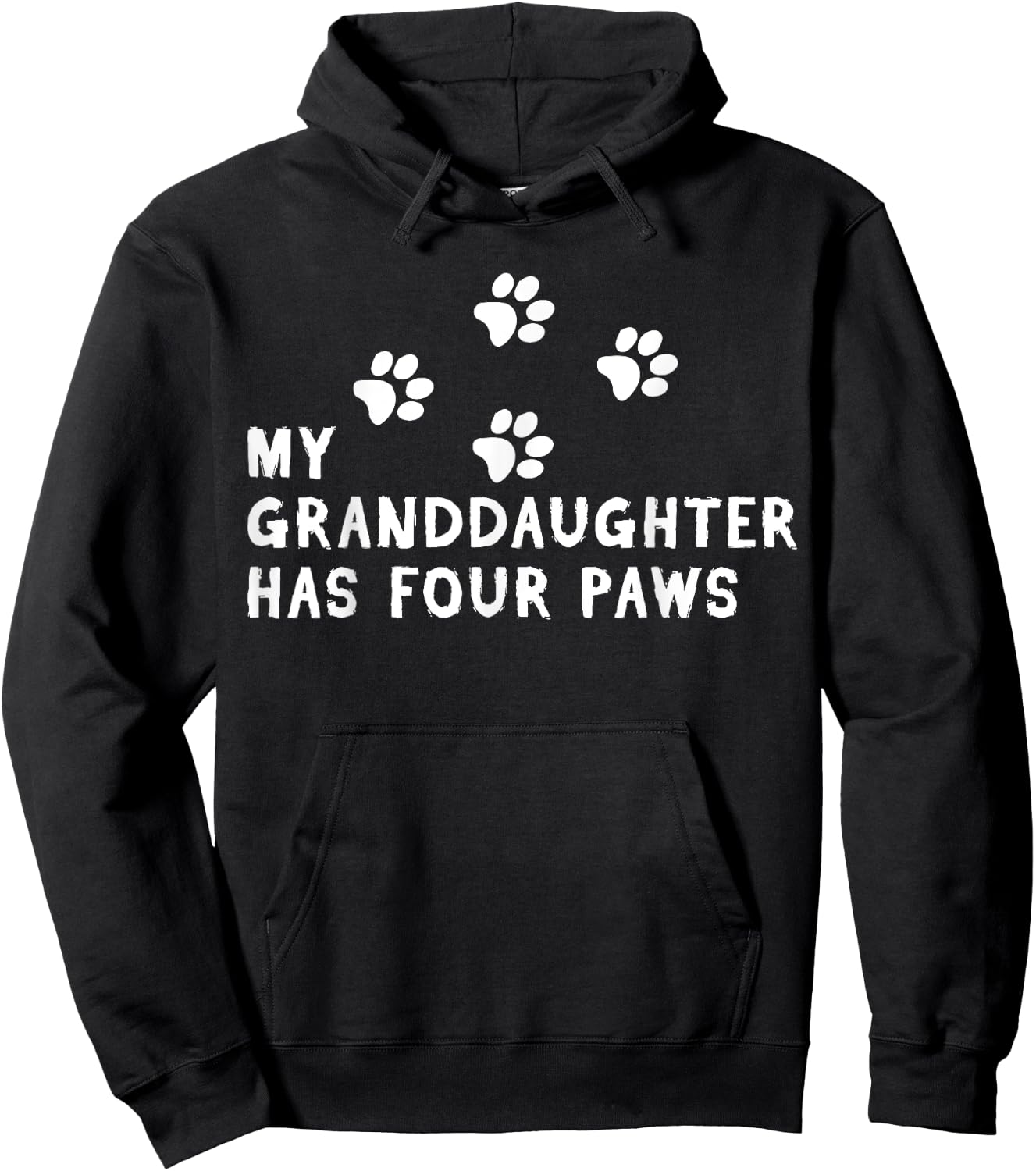 My Granddaughter Has Four Paws Dog Fur Parent Women Hoodie - Hoodie | Black