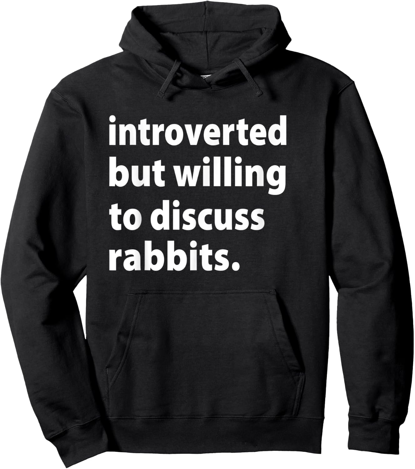 Introverted But Willing To Discuss Rabbits Funny Easter Day Hoodie - Hoodie | Black