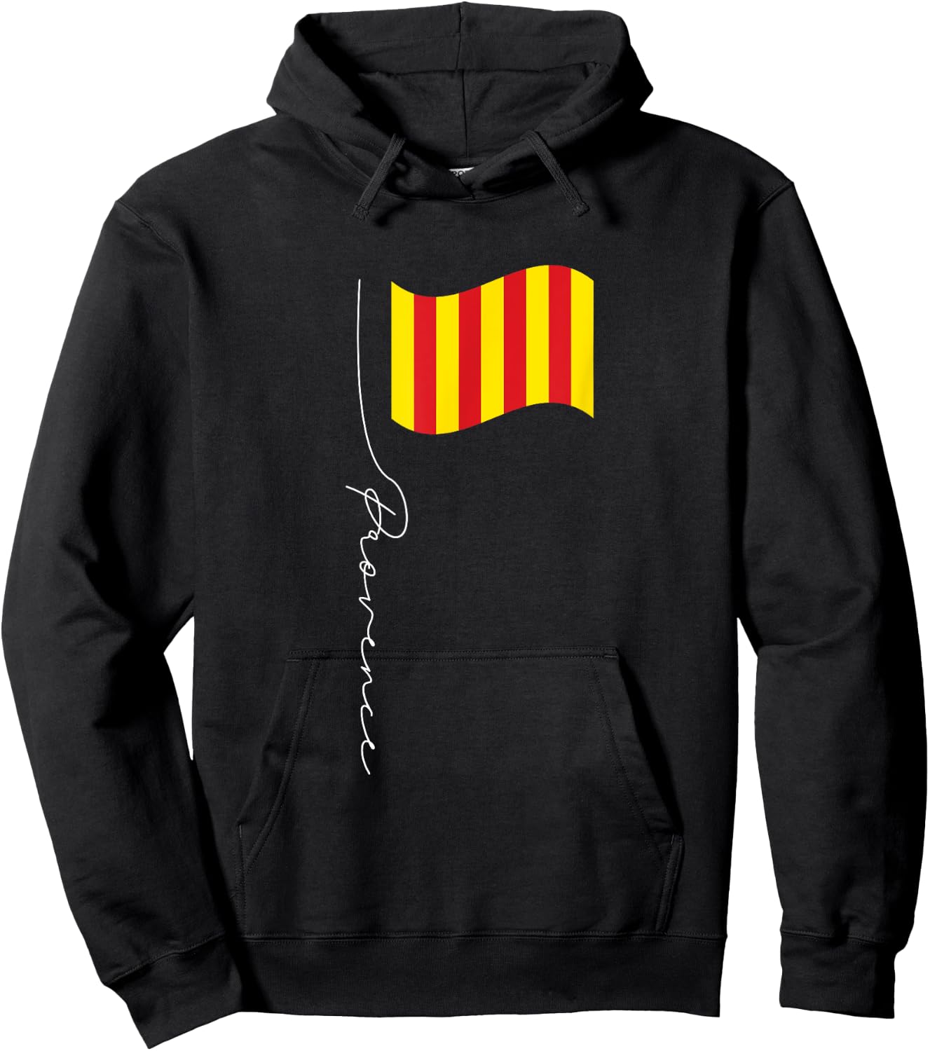 Provence Signature Flag Pole - Elegant France Regional Flag Hoodie - Hoodie | Black