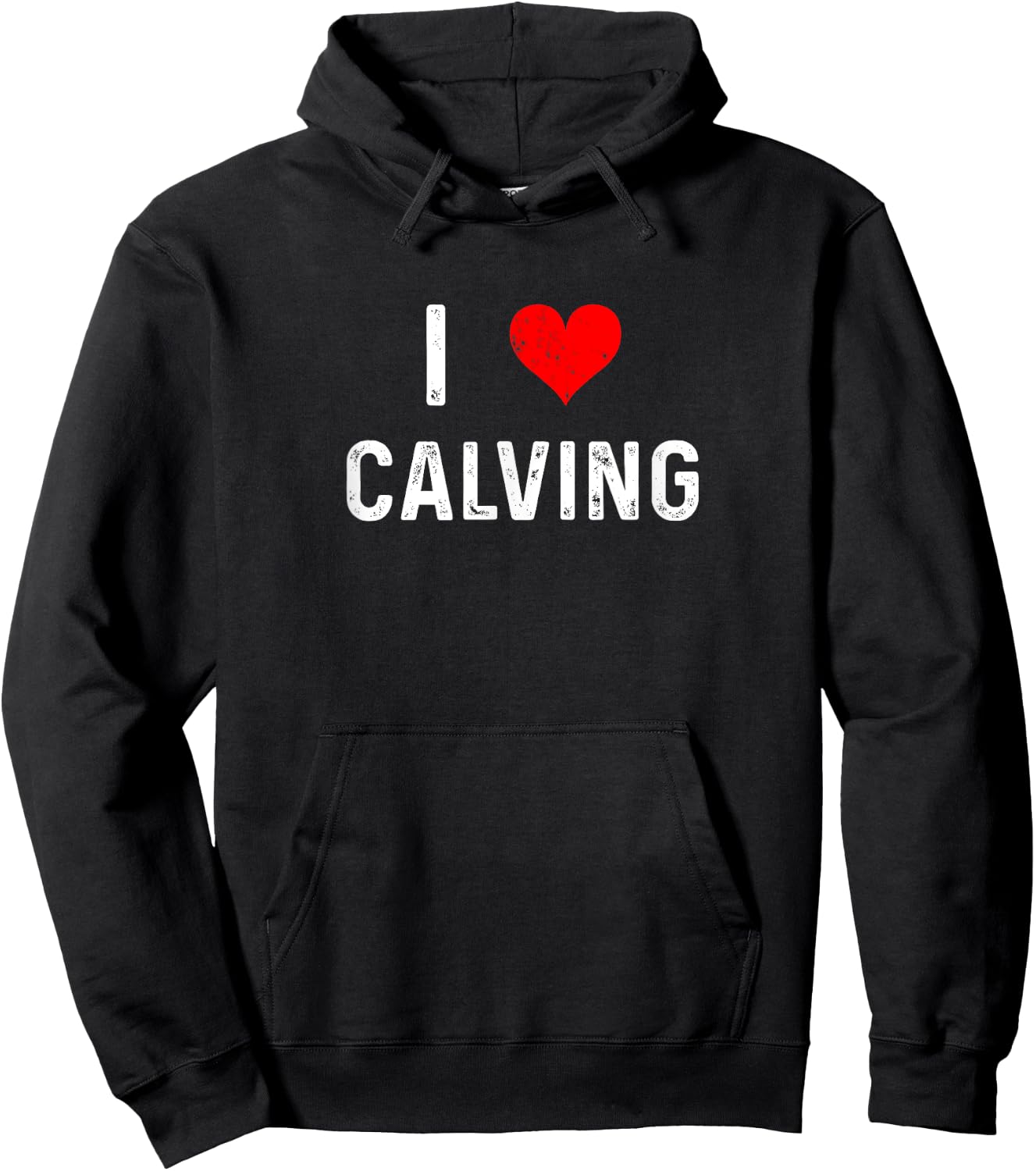I Love Calving - Heart - Farm Farmer Farming Cow Cattle Hoodie - Hoodie | Black