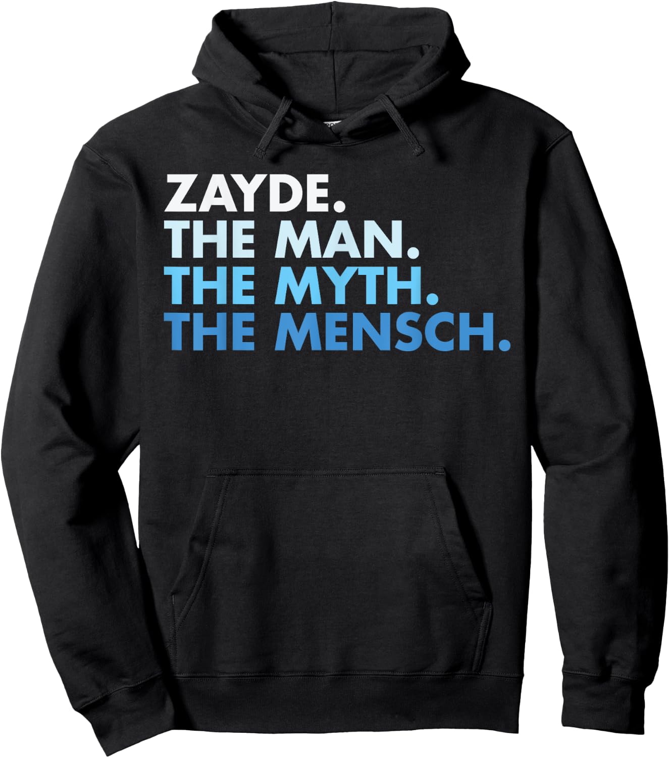 Zayde The Man The Myth The Mensch Cute And Funny For Papa Hoodie - Hoodie | Black