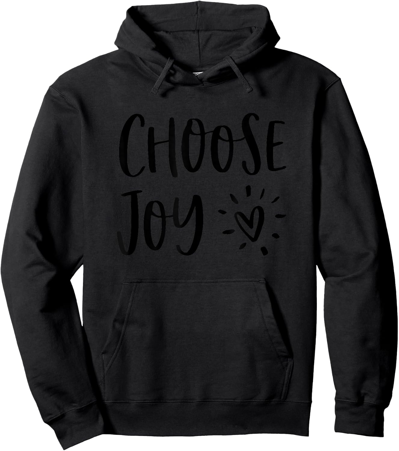 Choose Joy Happiness Heart Inspirational Motivational Inspo Hoodie - Hoodie | Black