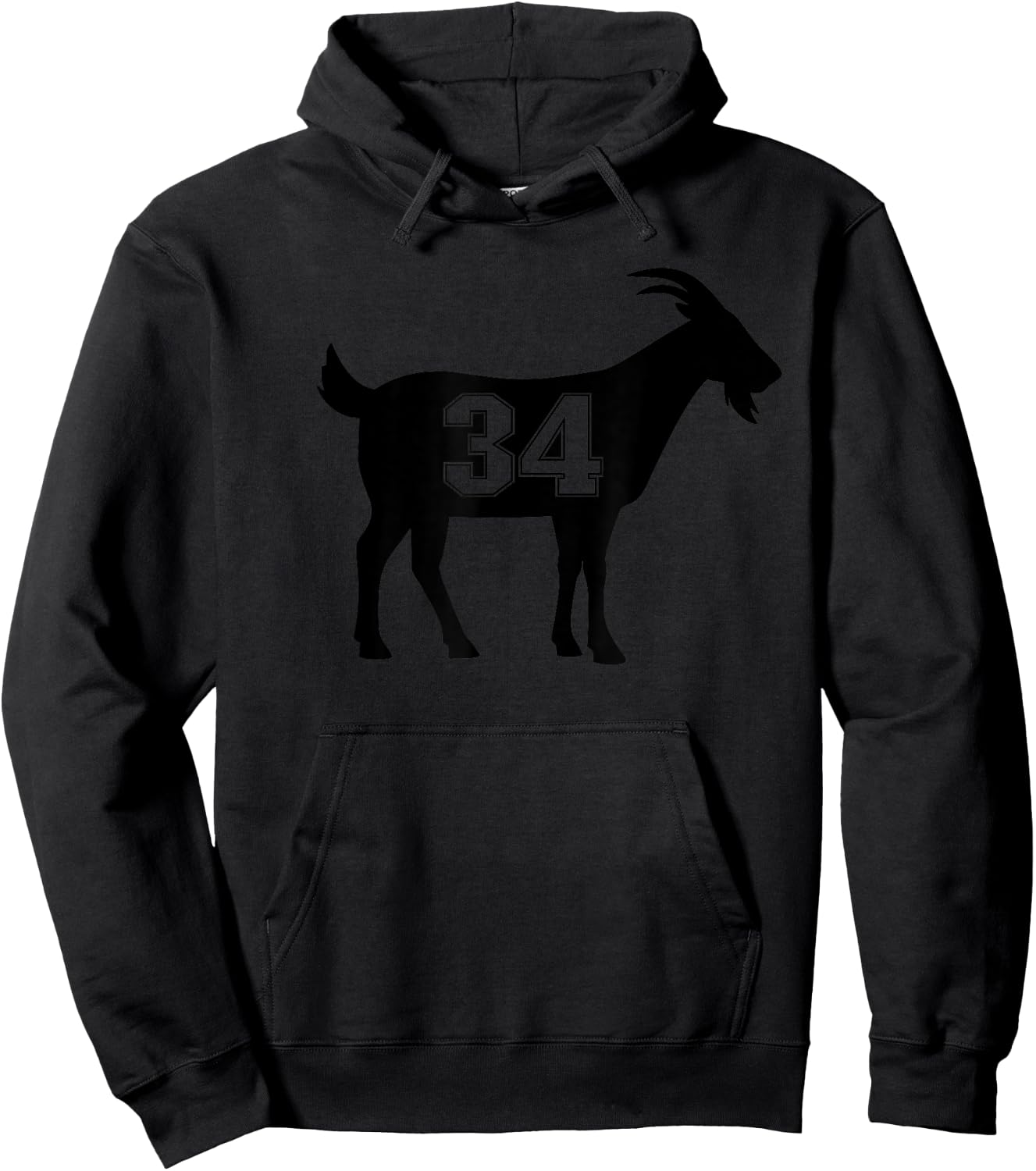 Goat 34 G.O.A.T. Number Thirty Four Goat Hoodie - Hoodie | Black