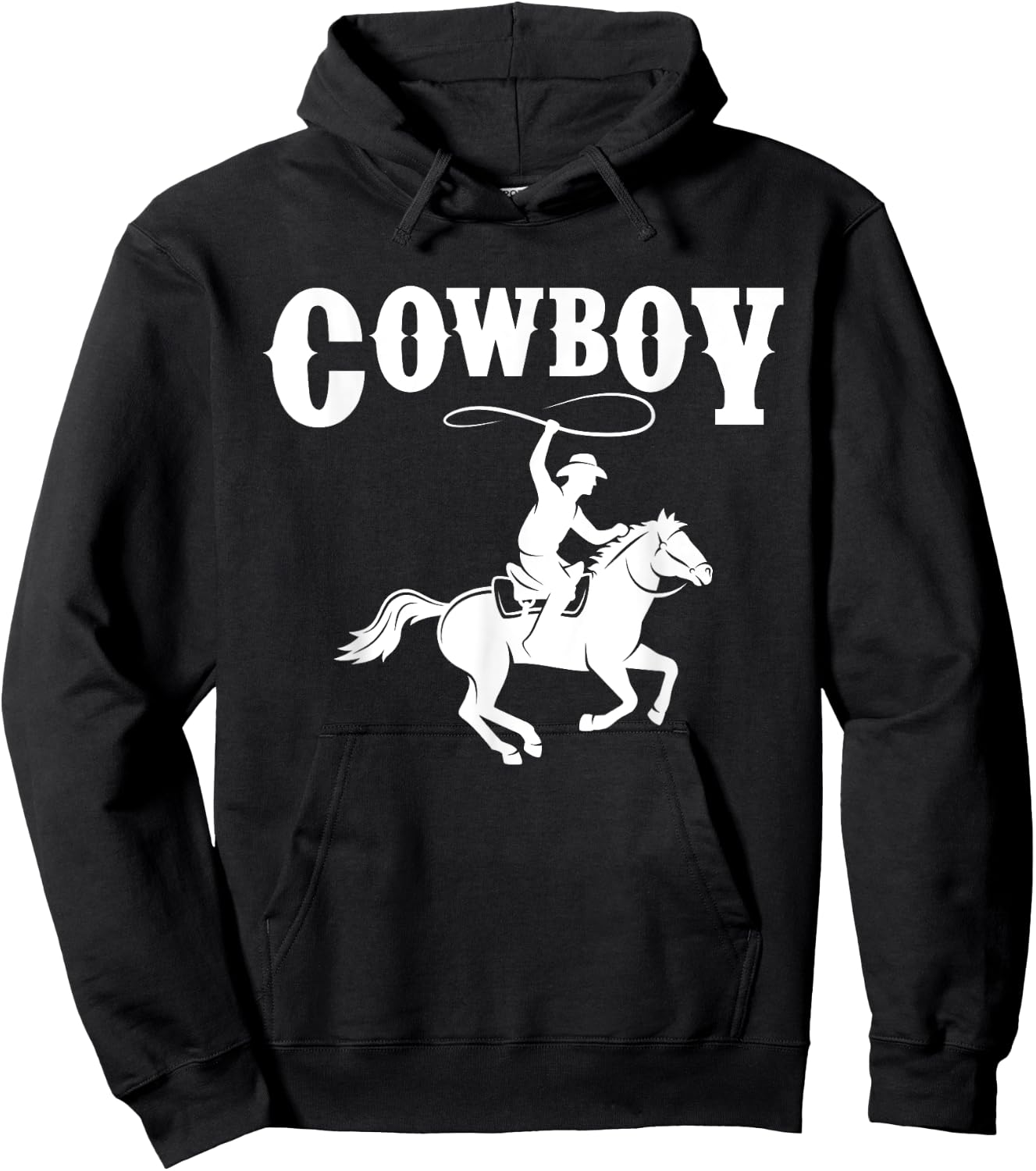 Cowboy Lasso Horse Riding - Wild West Rodeo Stampede Hoodie - Hoodie | Black