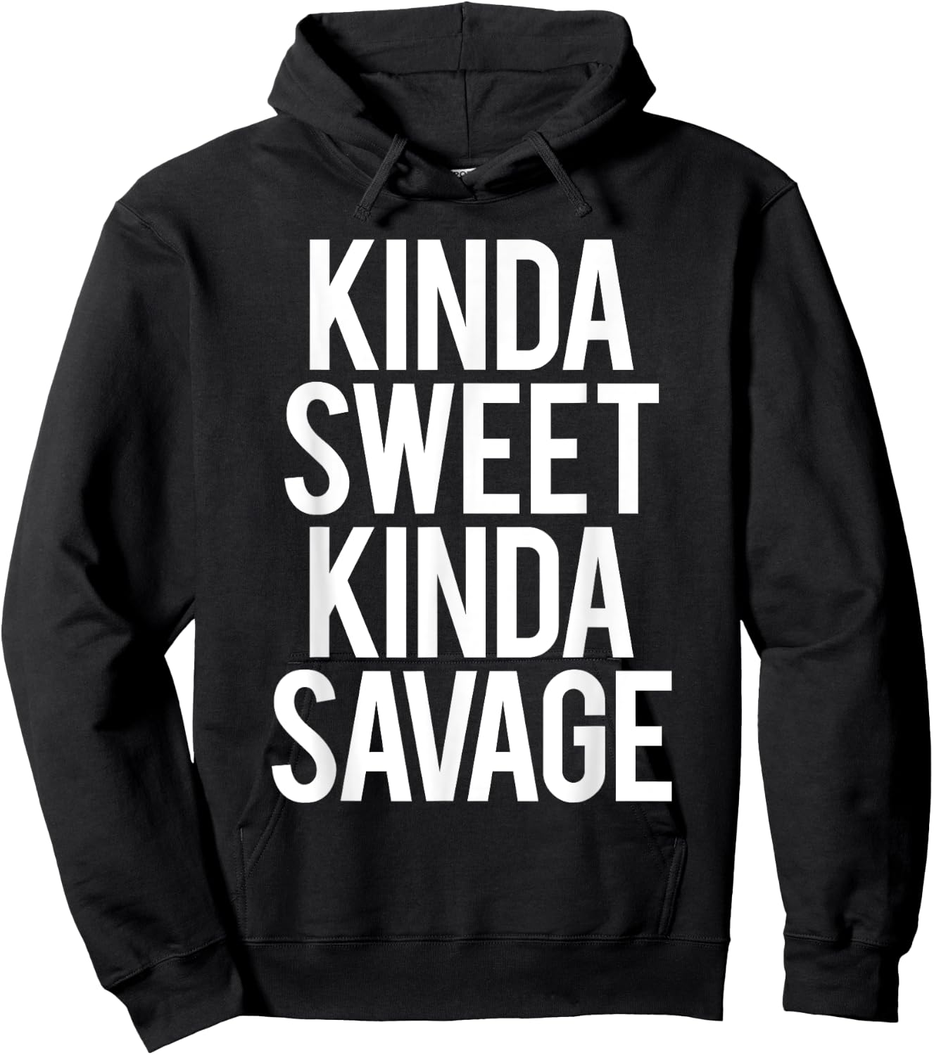 Kinda Sweet Kinda Savage Funny Gym Workout Fitness Spin Cool Hoodie - Hoodie | Black