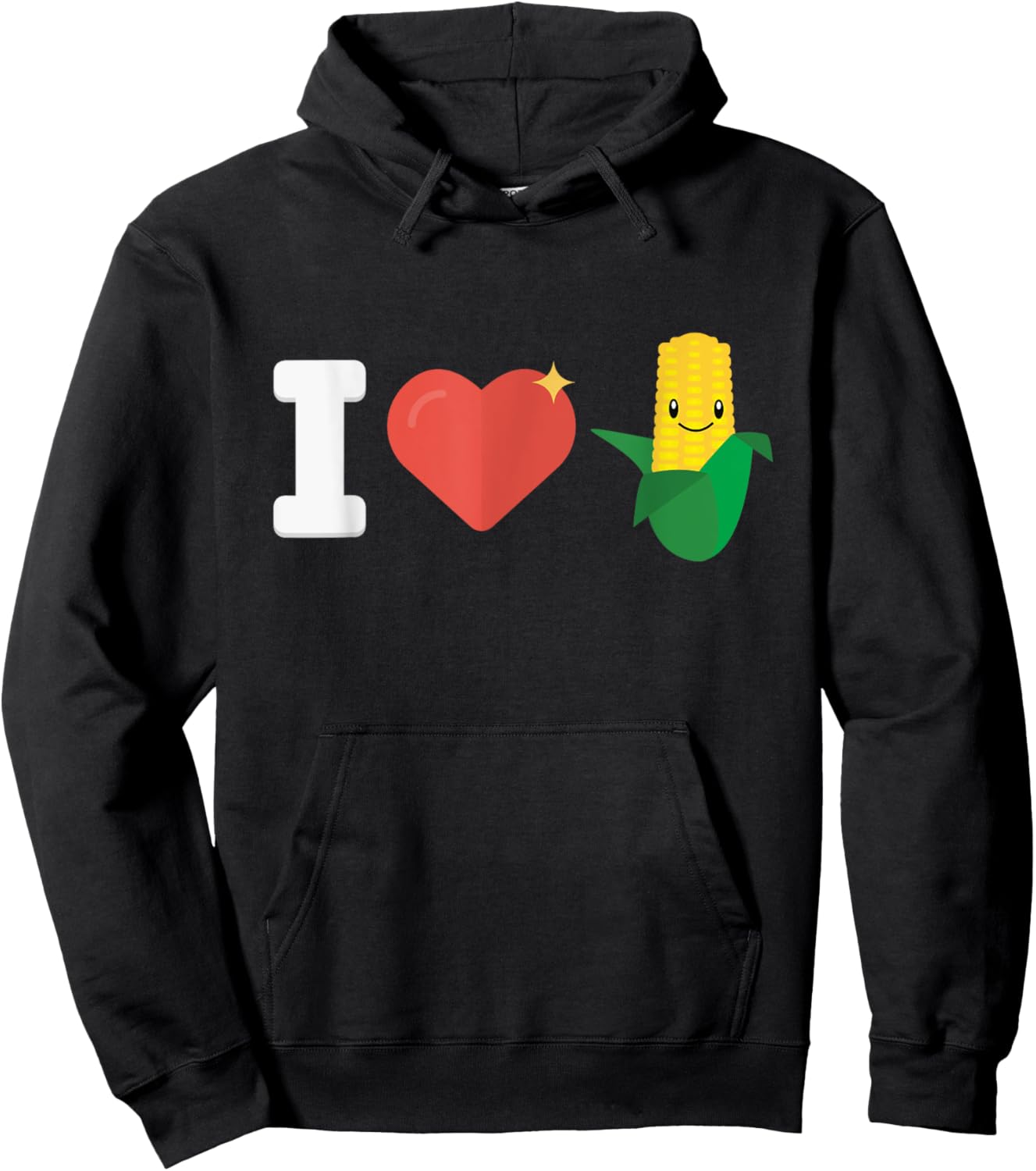 I Love Corn Funny Maize Corn Food Lover Foodies Novelty Hoodie - Hoodie | Black