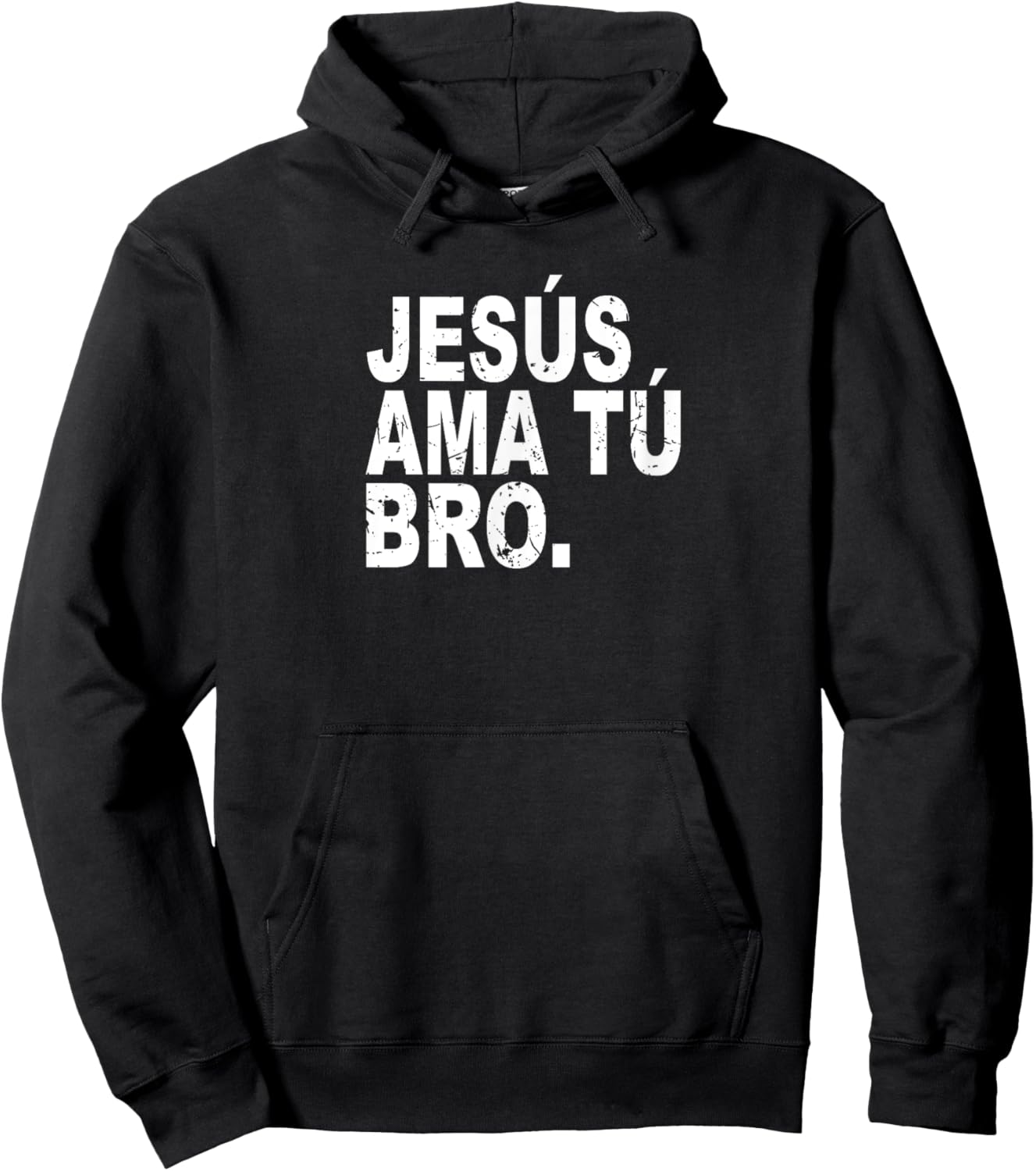Jesus Loves You Bro. in Spanish - Espanol Christian T Shirt Hoodie - Hoodie | Black