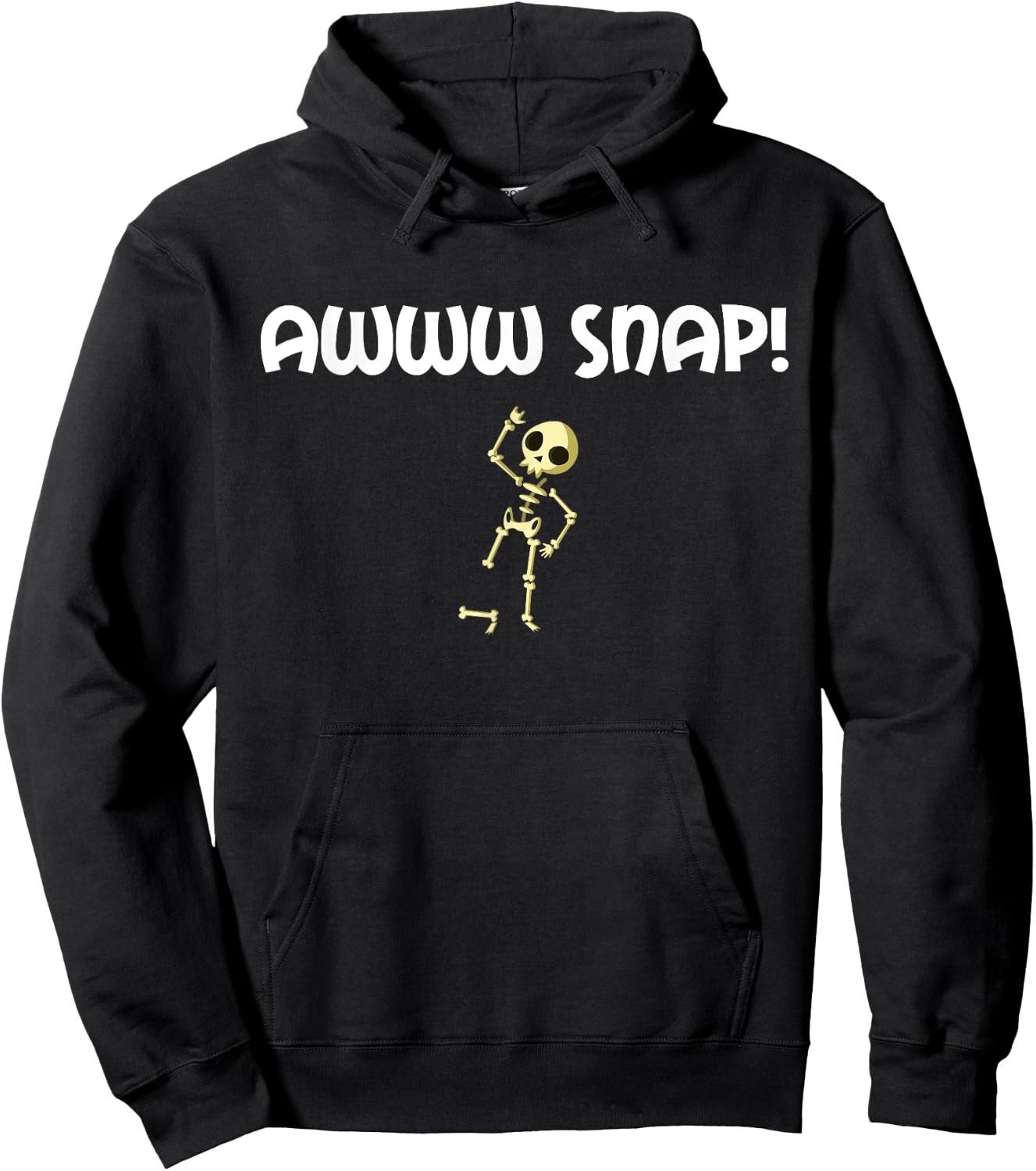 Funny Broken Foot Shirt: Awww Snap! Skeleton Broken Bone Hoodie - Hoodie | Black