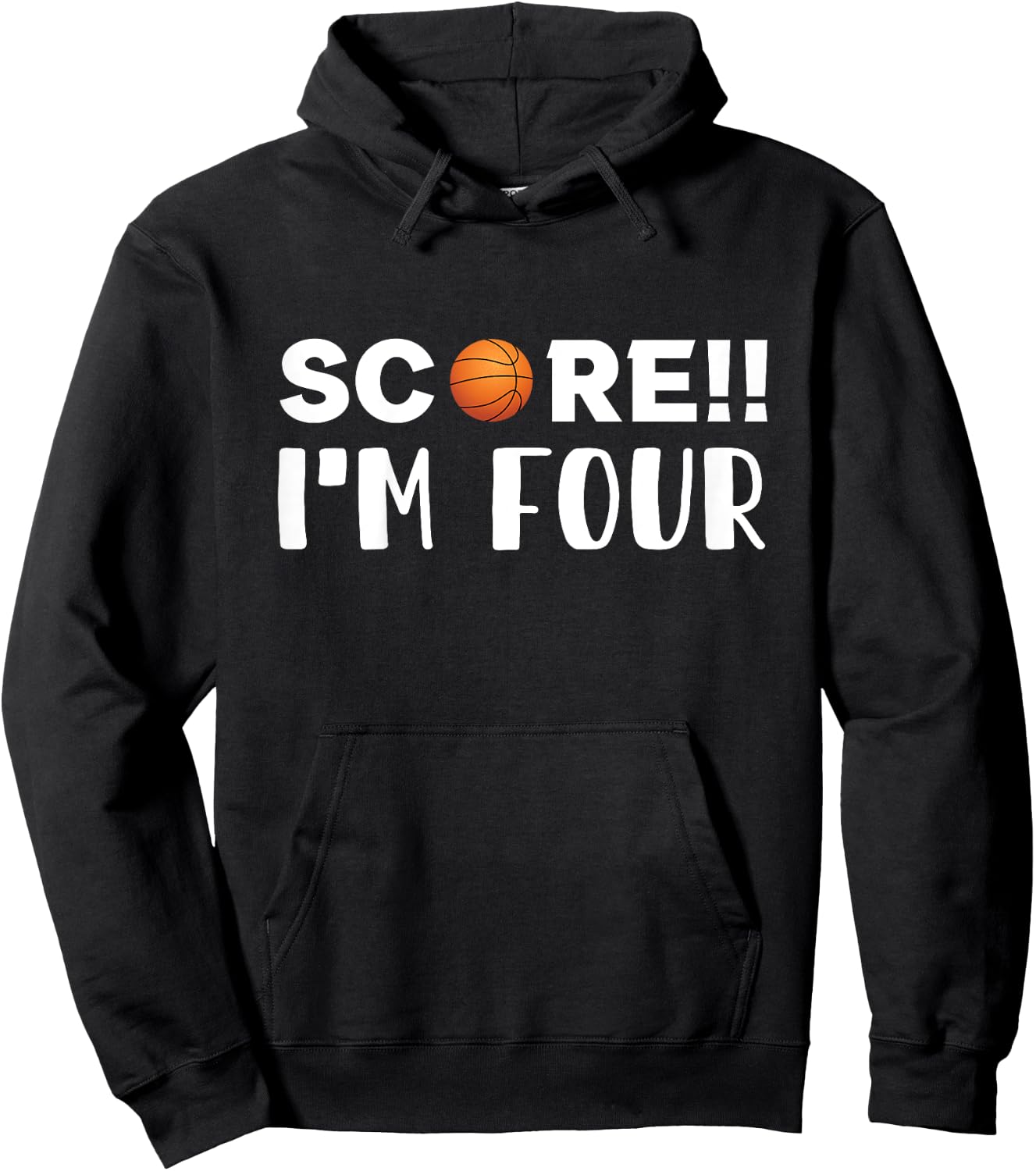 Score i'm Four, sport lover 4th birthday kids 4 Hoodie - Hoodie | Black