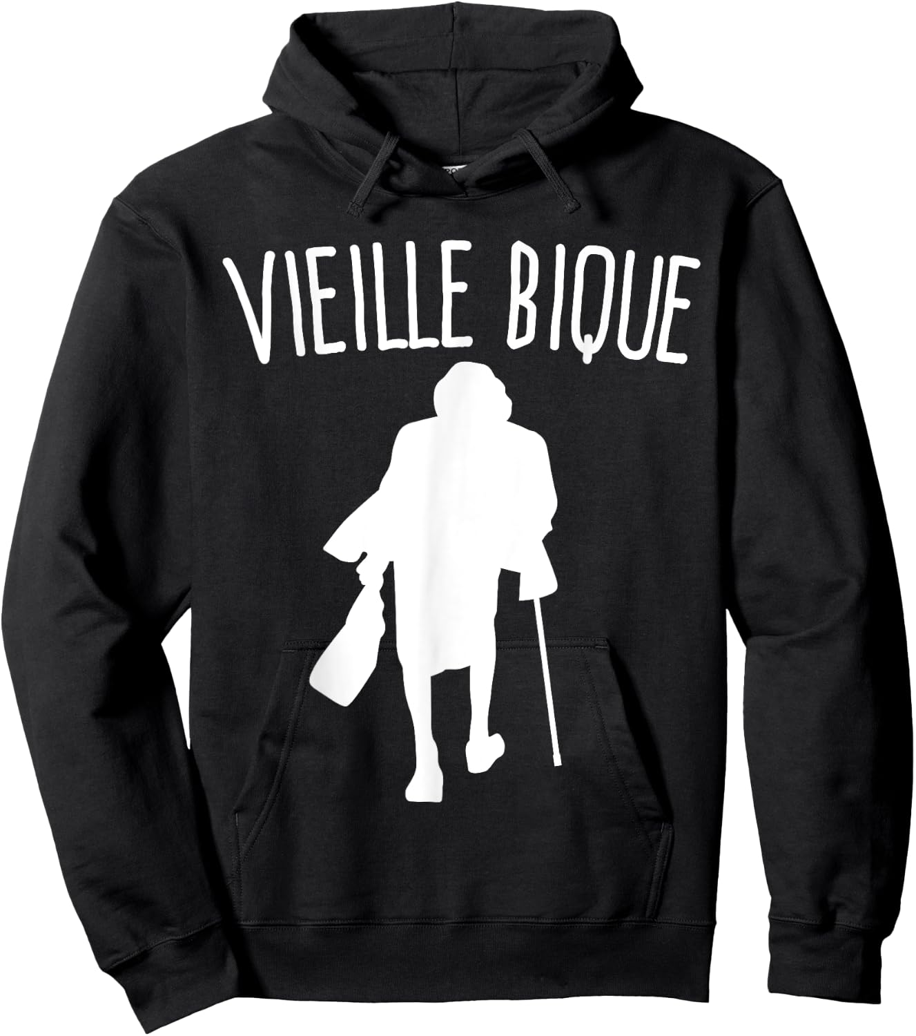 Vieille Bique | Gift Old Bique | Humour Granny , Black, S Hoodie - Hoodie | Black
