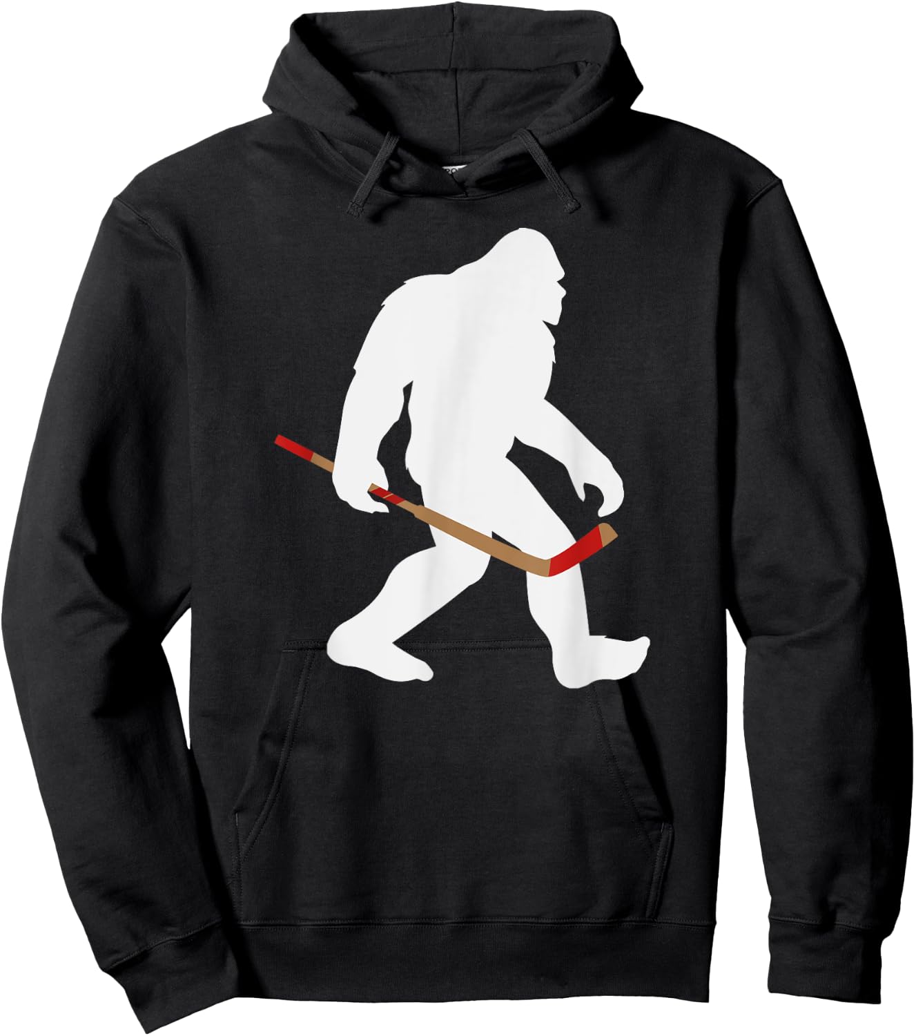Sasquatch Bigfoot Hockey Player Funny Hockey Lovers Hoodie - Hoodie | Black
