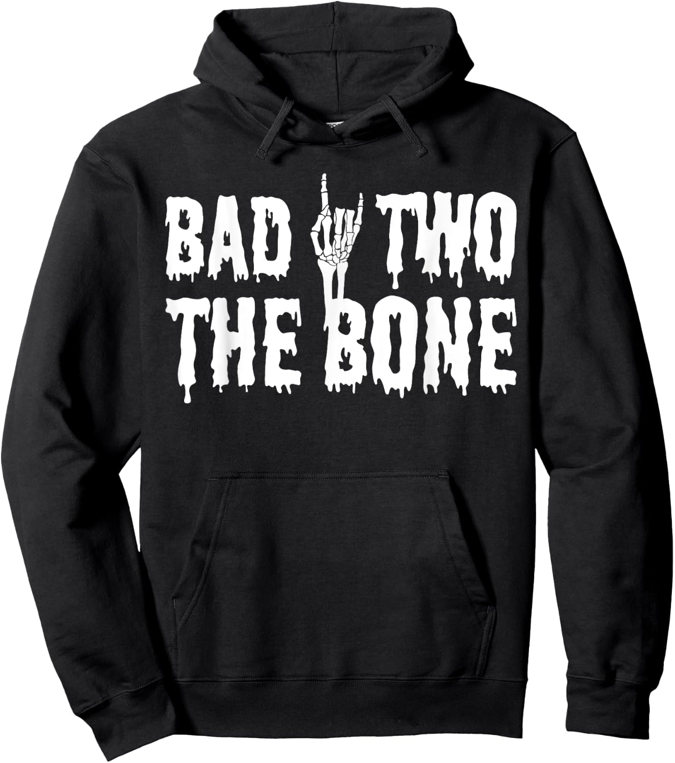 Bad Two the Bone 2nd Birthday 2 Years Old Gothic Birthday Hoodie - Hoodie | Black