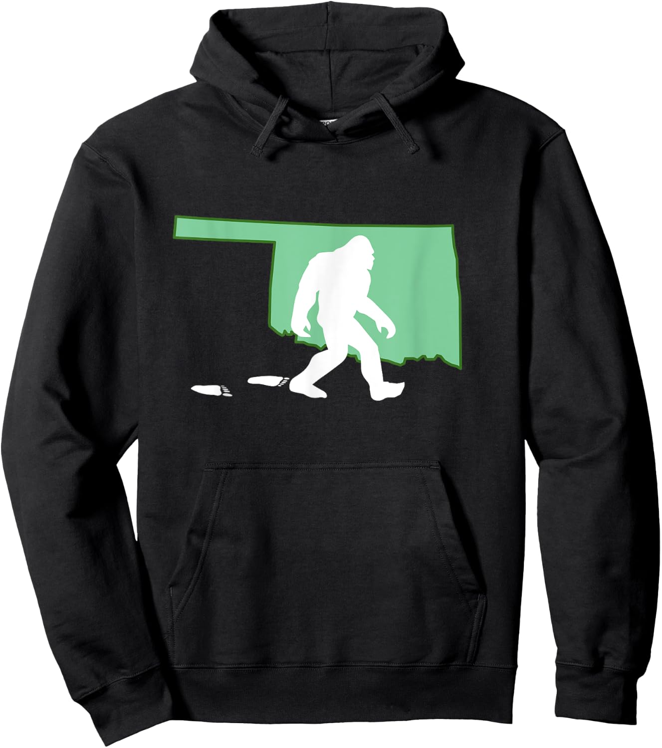 Oklahoma Bigfoot Hunter State Hoodie - Hoodie | Black