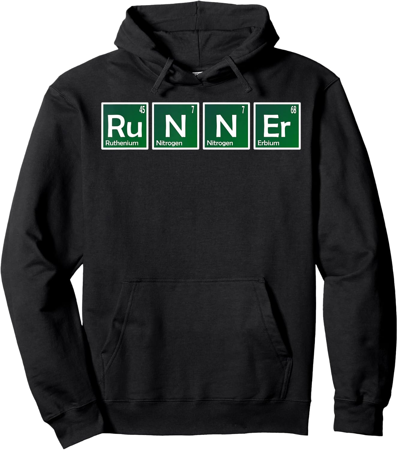 Elements of Runner - I love Science Periodic Table Hoodie - Hoodie | Black