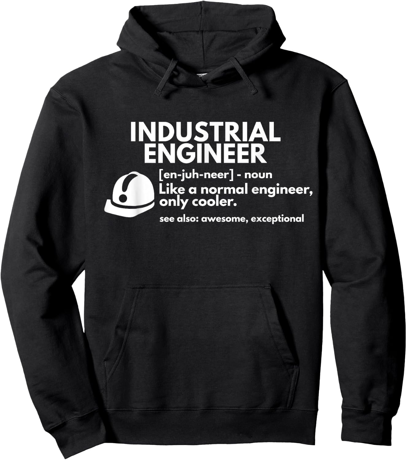 Funny Industrial Engineer Definition Engineering Gift Hoodie - Hoodie | Black