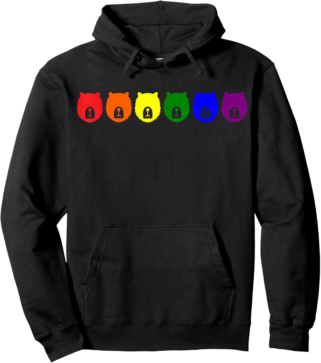 Bears LGBT Flag Gay Pride Transgender Rainbow Lesbian LGBT Hoodie - Hoodie | Black