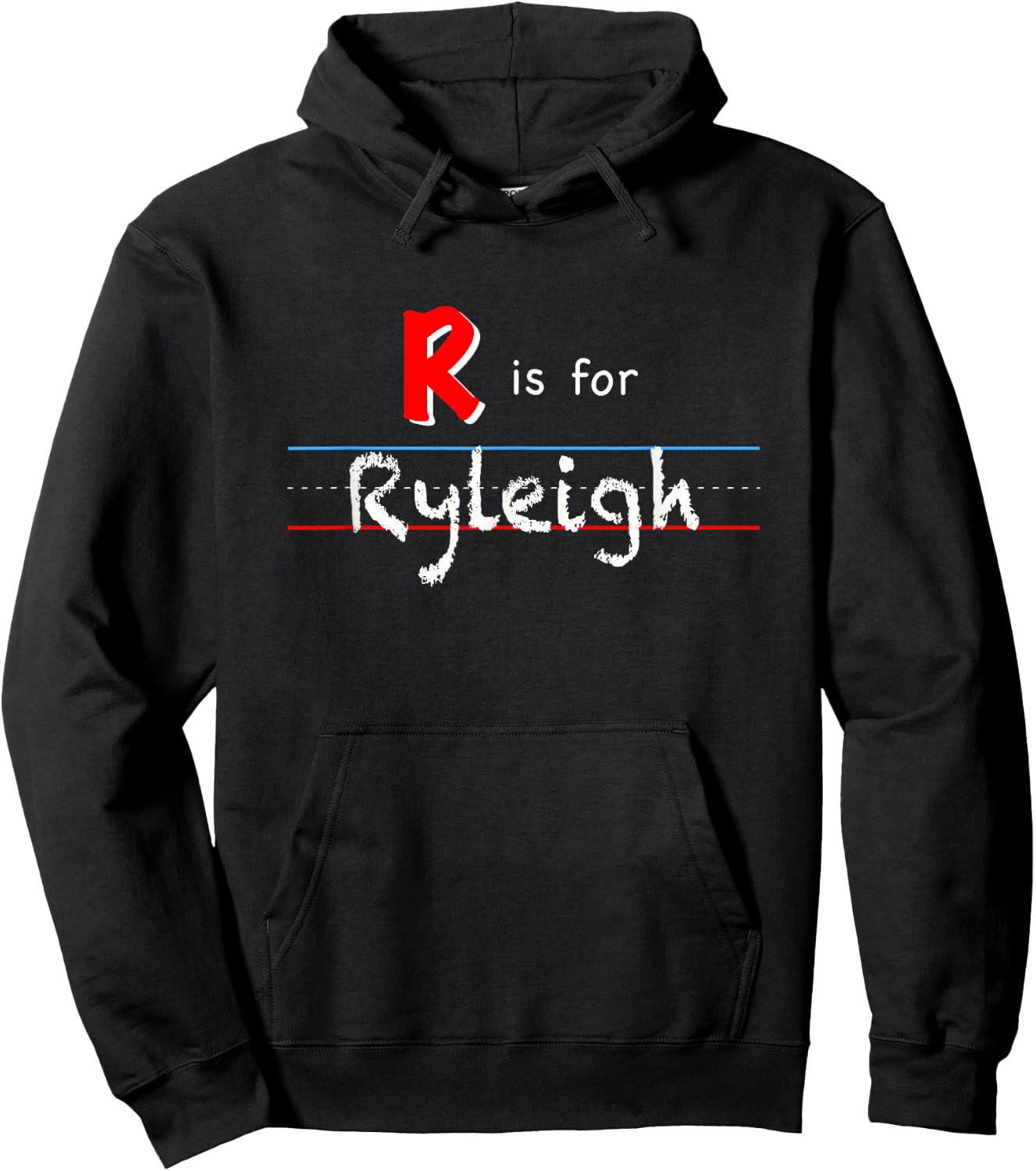 R Is For Ryleigh, girls custom personalized name kids school Hoodie - Hoodie | Black