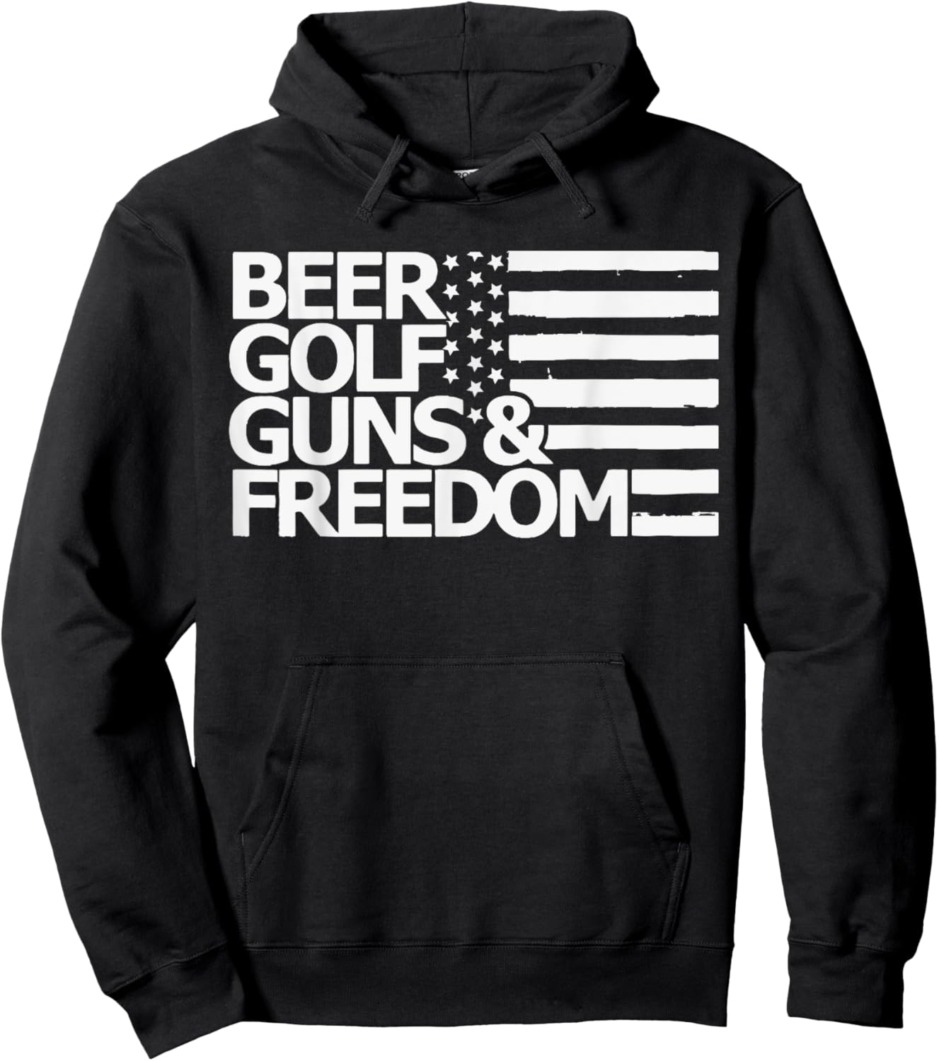 Beer Golf Guns & Freedom Hoodie - Hoodie | Black