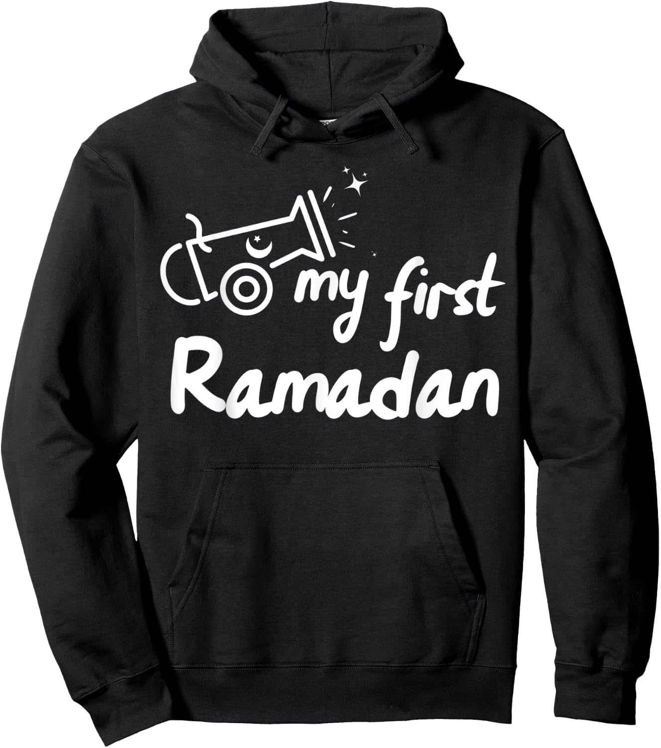 My First Ramadan For Baby, Boys, Girls Kids Fasting Ramadan , black Hoodie - Hoodie | Black