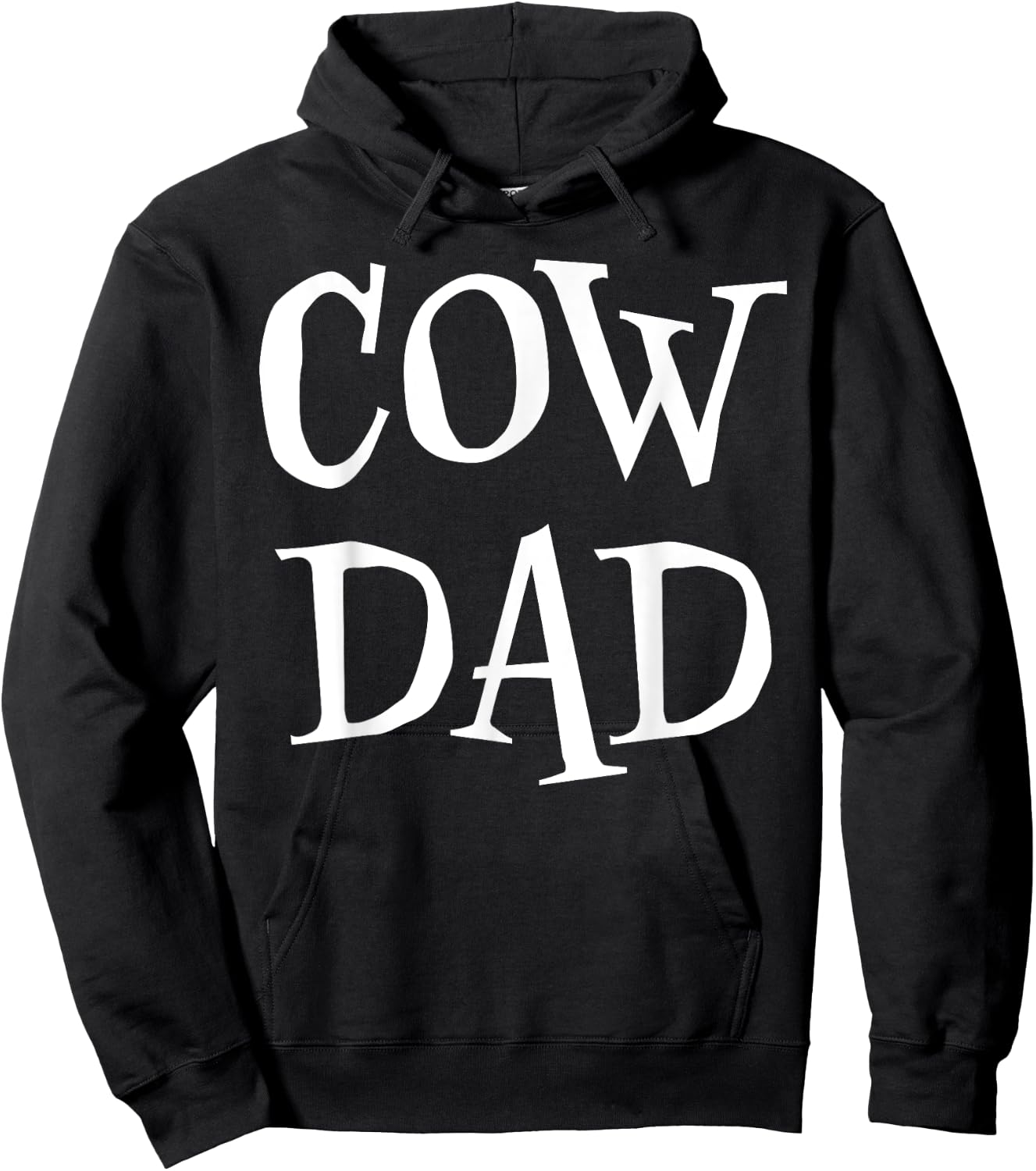 Cow Dad Funny Cute Paw Print Cows Lover Scary Spooky Hoodie - Hoodie | Black