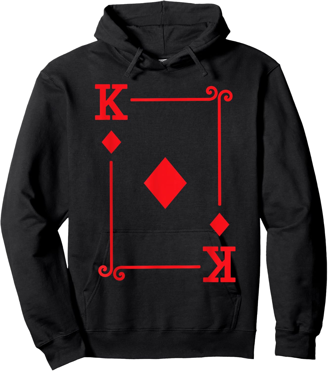 Playing Cards - Matching Diamonds Card Suits - King Card Hoodie - Hoodie | Black