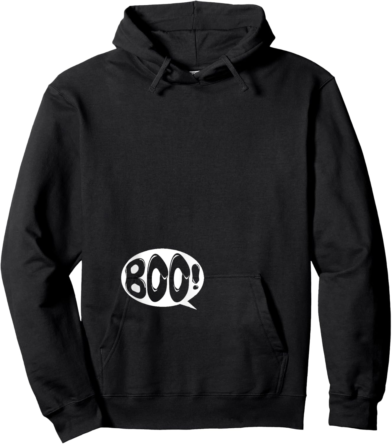 Baby Says Boo! Hilarious Halloween Pregnant Woman Hoodie - Hoodie | Black
