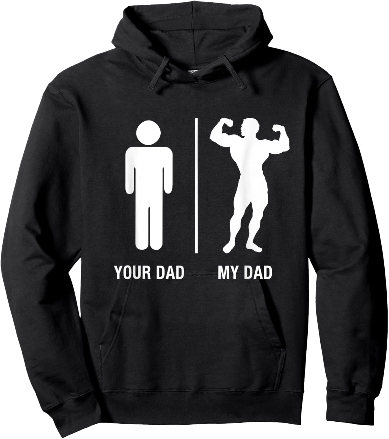 Your Dad My Dad Bodybuilder Funny Gym Work Out Shirt Hoodie - Hoodie | Black