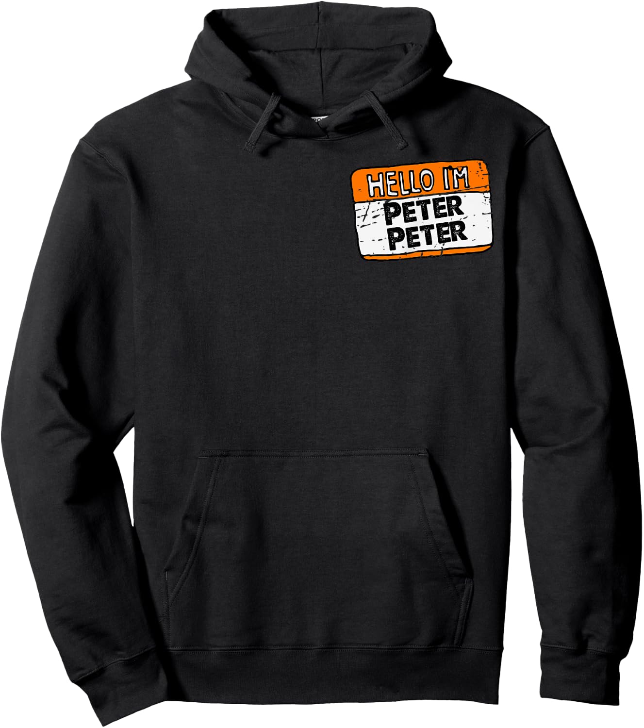 Hello, I'm Peter Peter, Pumpkin Eater! Halloween Name Tag Hoodie - Hoodie | Black