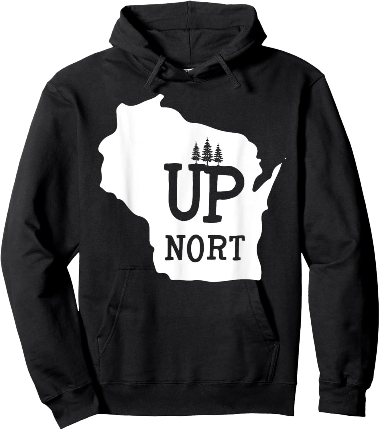 Up Nort Wisconsin | Yooper Up North shirt Hoodie - Hoodie | Black