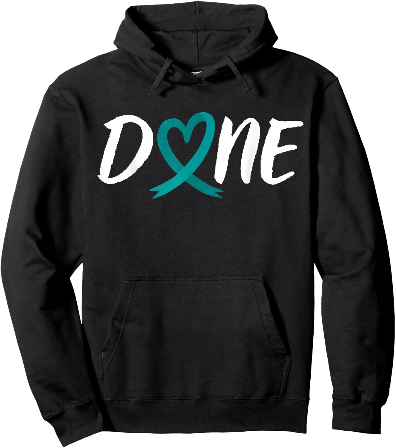 Done Last Day Of Radiation Chemo Ovarian Cancer Heart Hoodie - Hoodie | Black