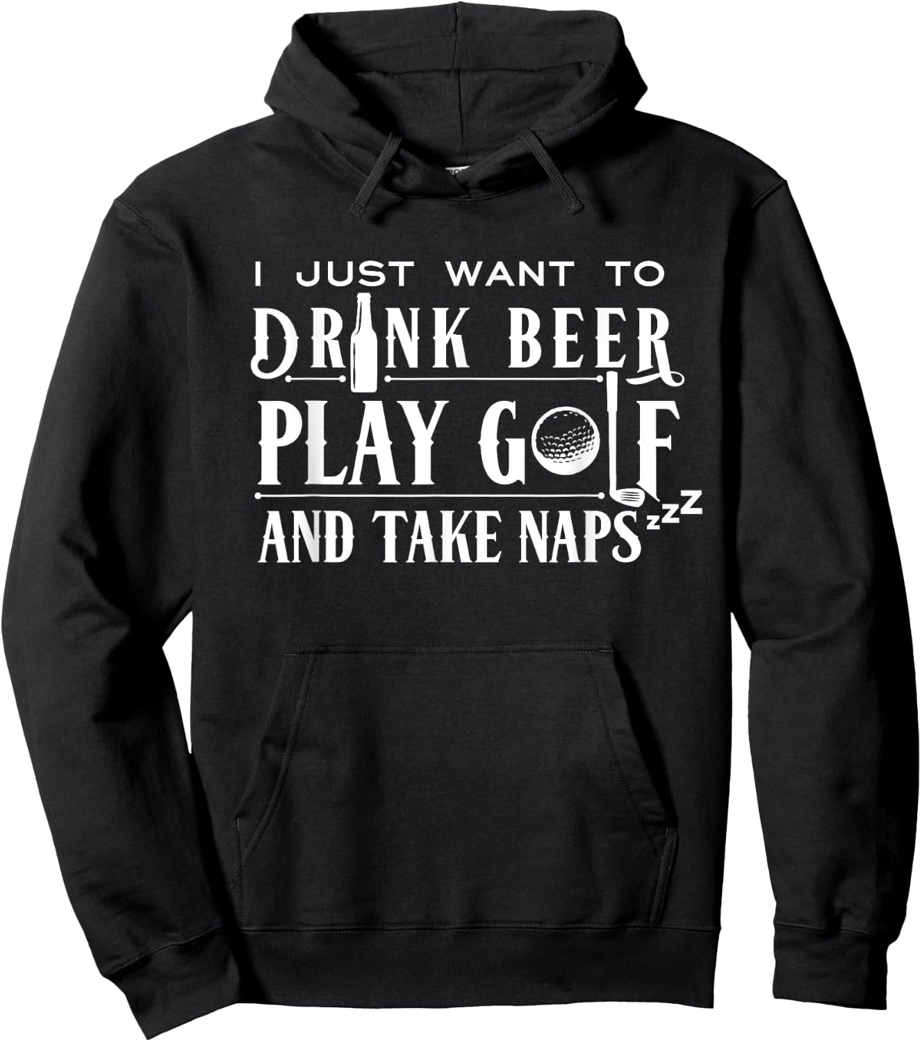 Funny Golf Beer Naps Xmas Gift Ideas for Golfers Hoodie - Hoodie | Black