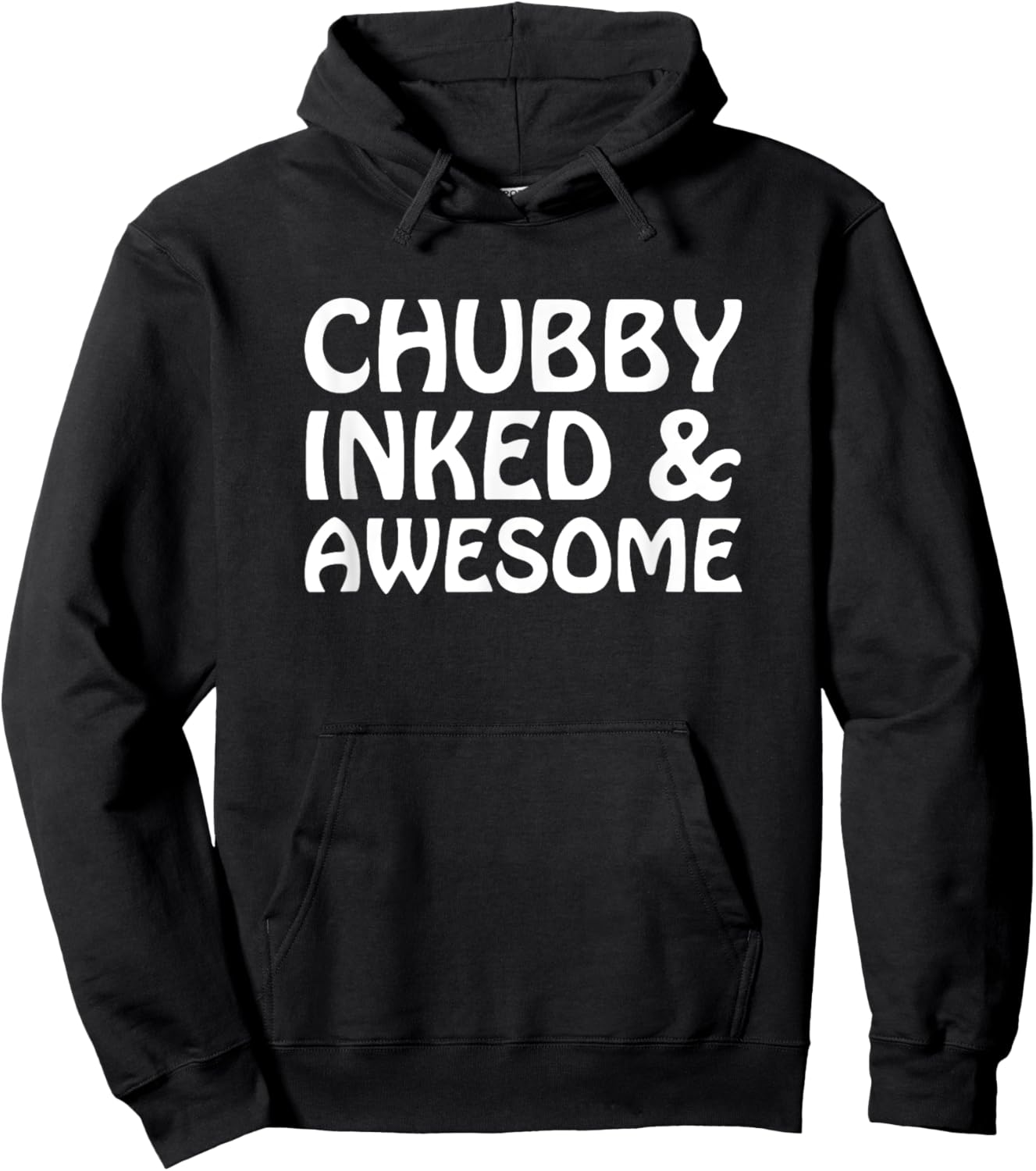 Chubby Inked and Awesome Hoodie - Hoodie | Black