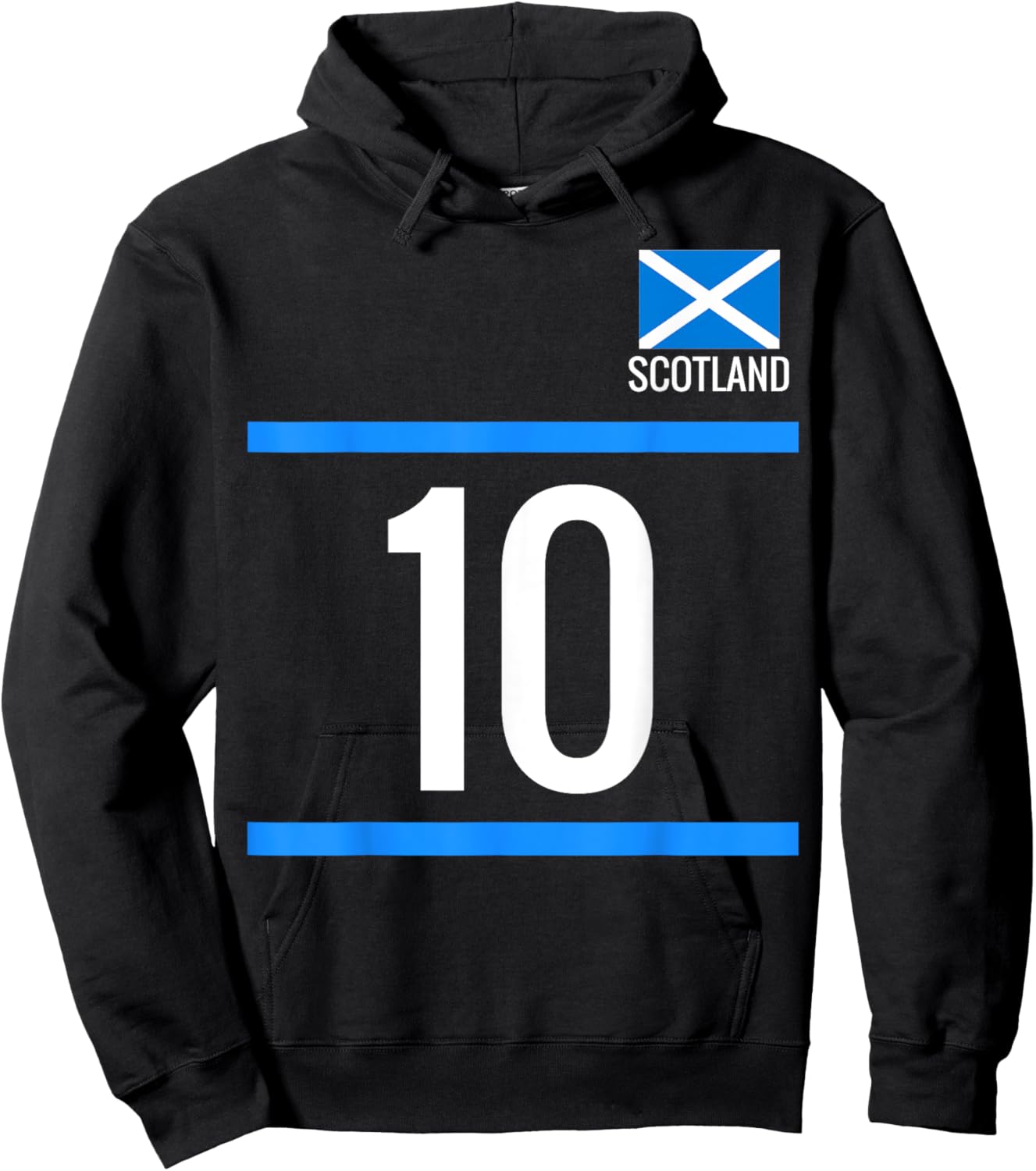 Scotland Scottish Football Futbol Soccer 10 Hoodie - Hoodie | Black