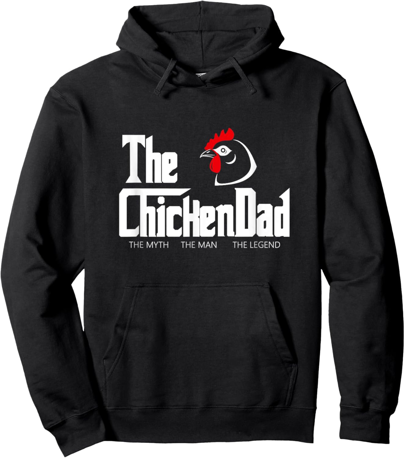 The Chicken Dad Funny Hoodie - Hoodie | Black