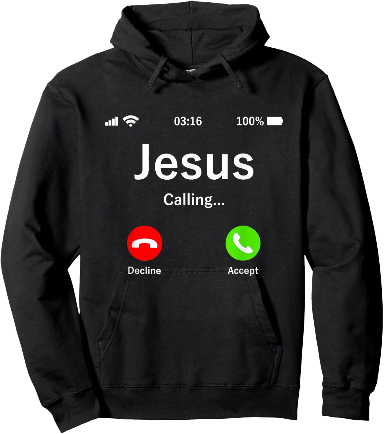 Jesus Is Calling Christian Hoodie - Hoodie | Black