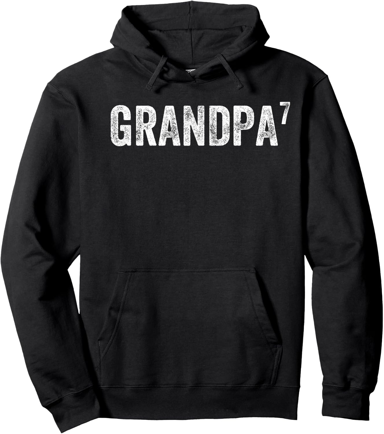 Grandpa 7 7th Power Grandkids Pregnancy Announcement Hoodie - Hoodie | Black