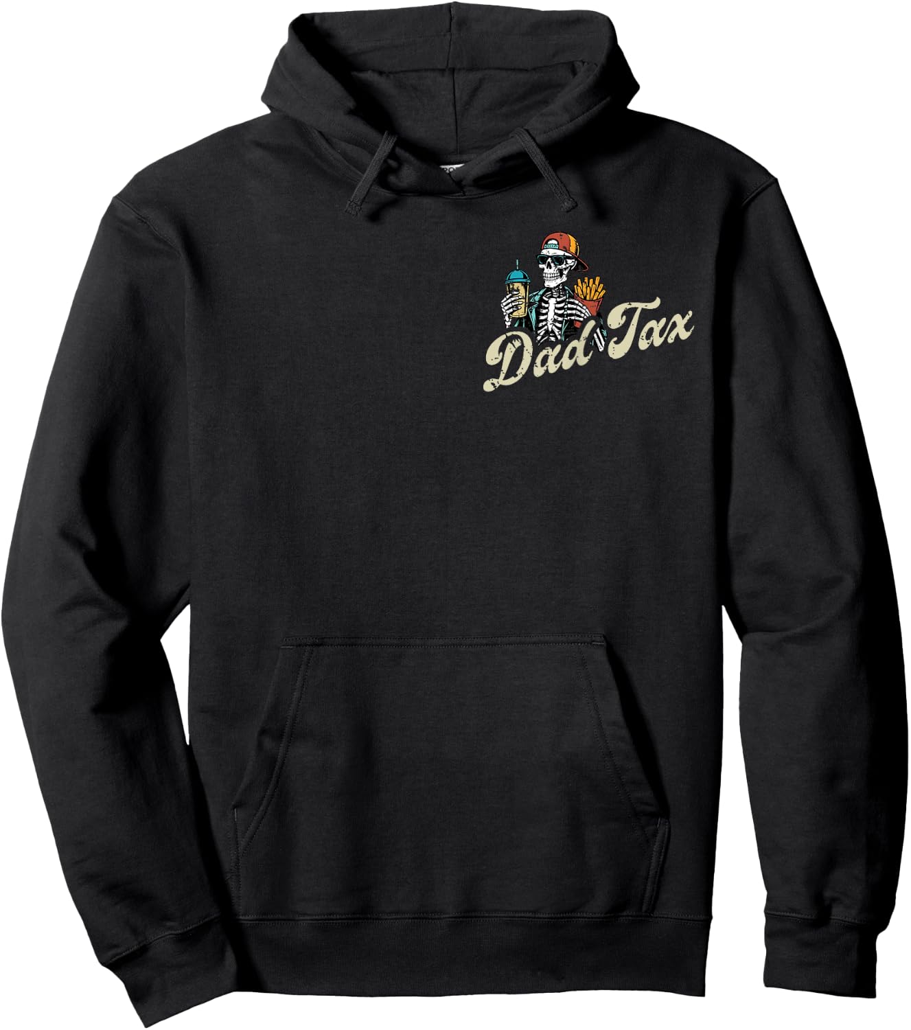 2 SIDE Dad Tax Making Sure It's Not Poison Skeleton Dad Tax Hoodie - Hoodie | Black