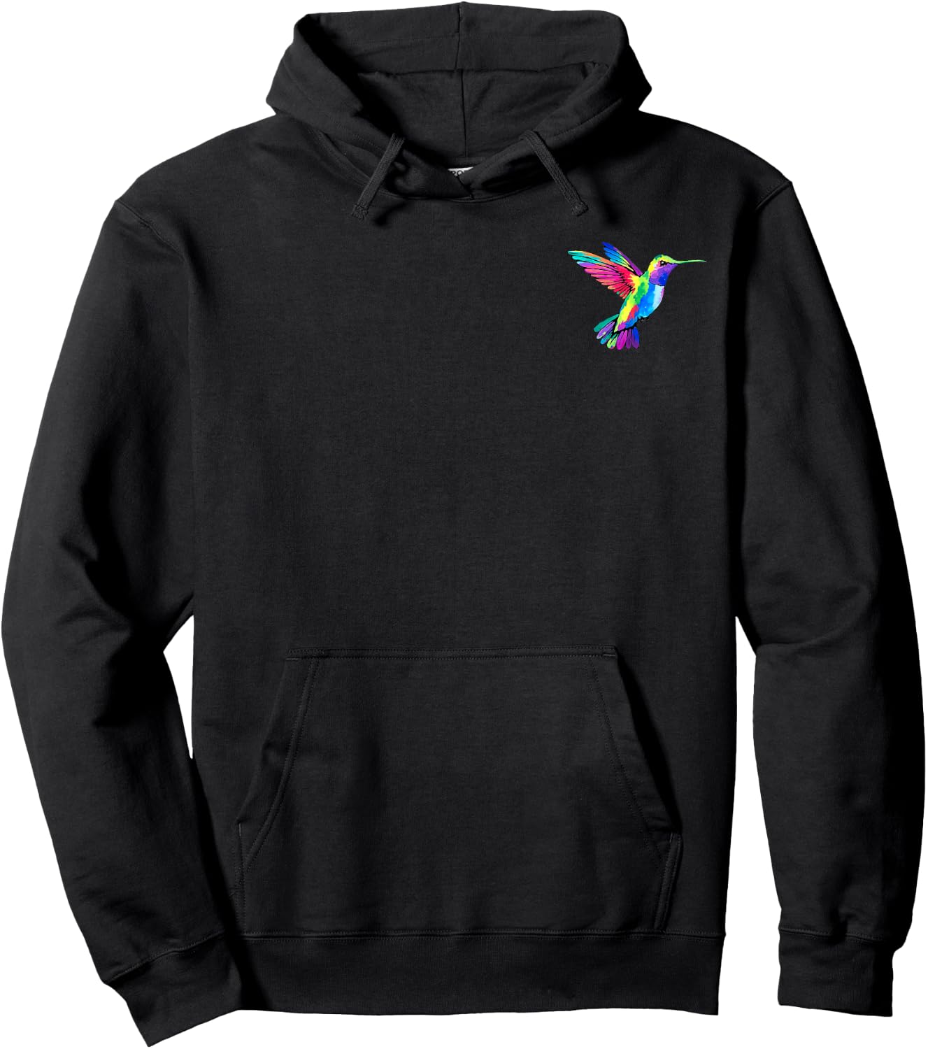 Hummingbird in the pocket - Watercolor hummingbird Hoodie - Hoodie | Black