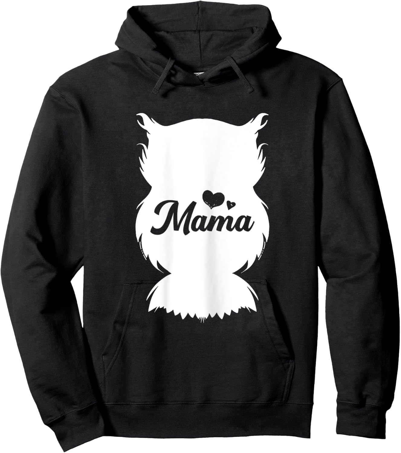 Owl Mama Mothers Day Cute Bird Animal Mom Momma Mommy Hoodie - Hoodie | Black