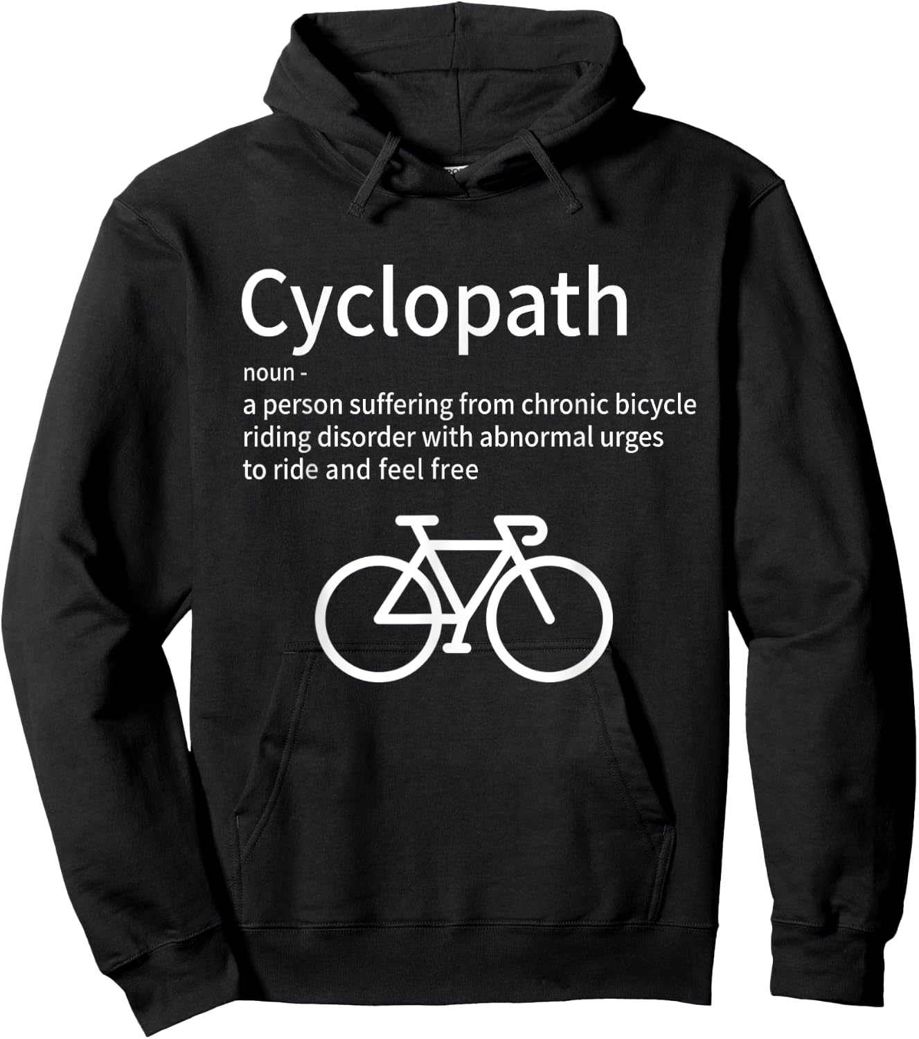 Cyclopath Funny Cycling for Cyclists and Bike Riders Hoodie - Hoodie | Black