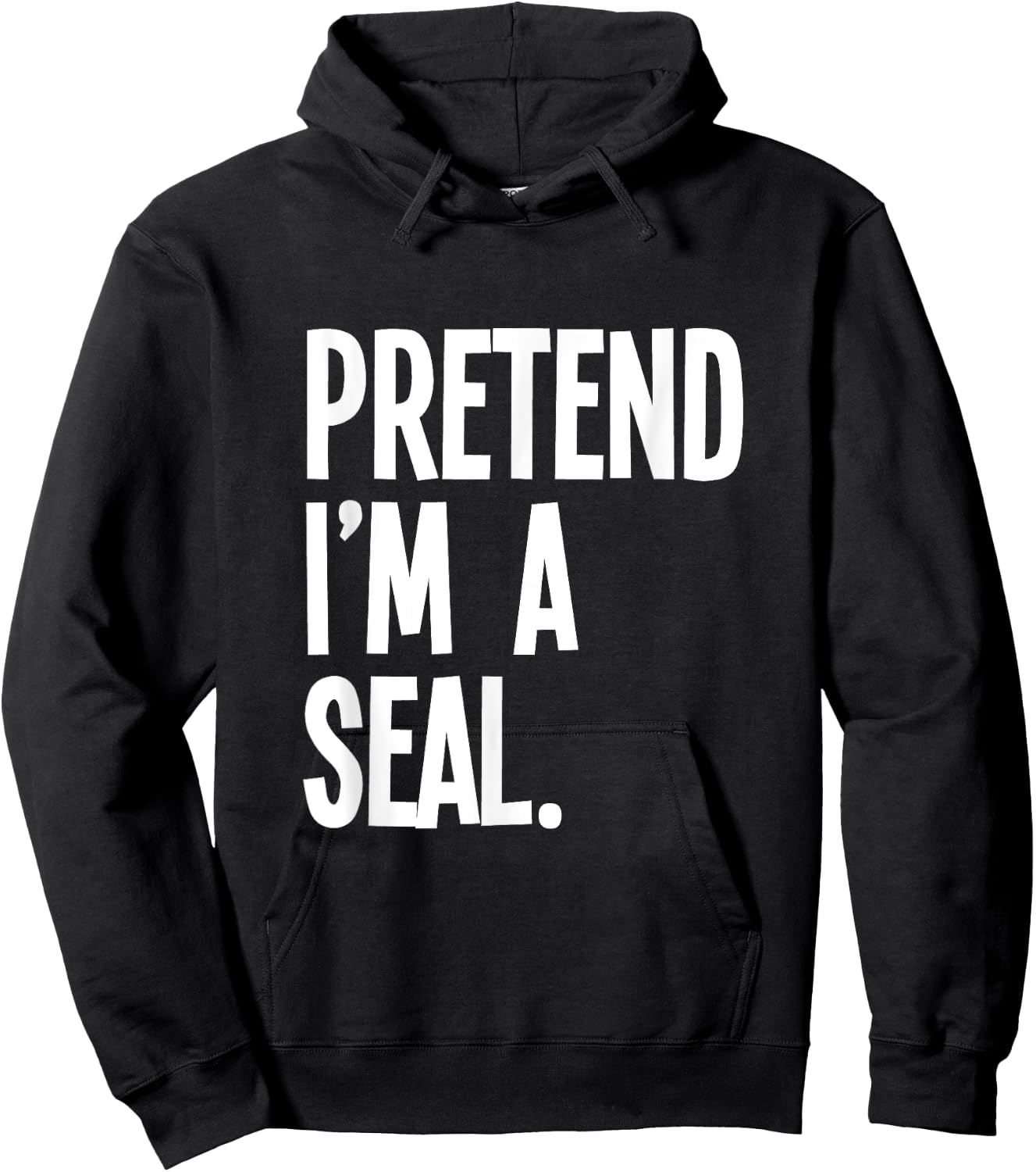 Pretend I'm A Seal Funny Halloween Party Costume Hoodie - Hoodie | Black
