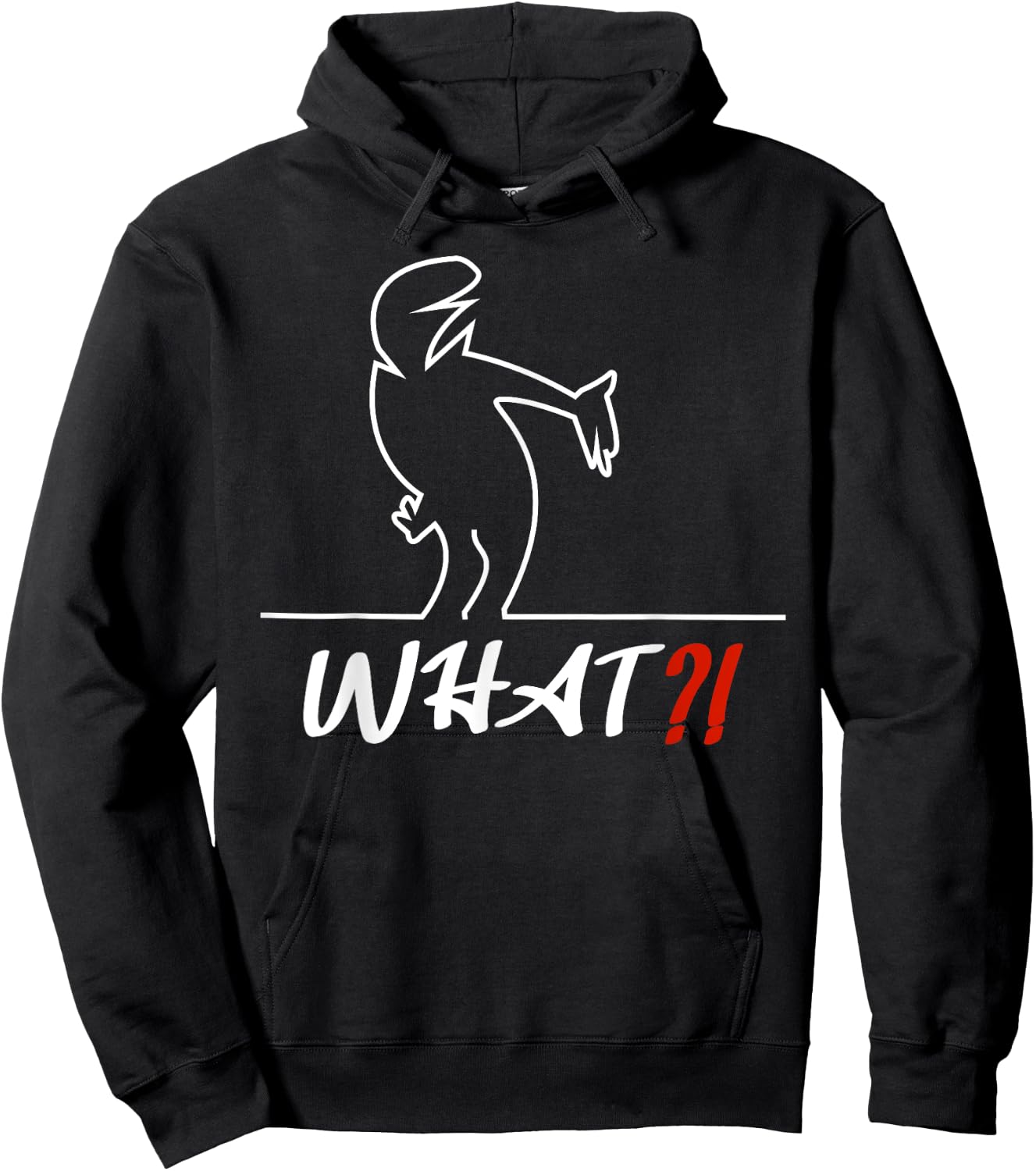 with German Text "Lustiges Mann sags was? - WHAT?!", black Hoodie - Hoodie | Black