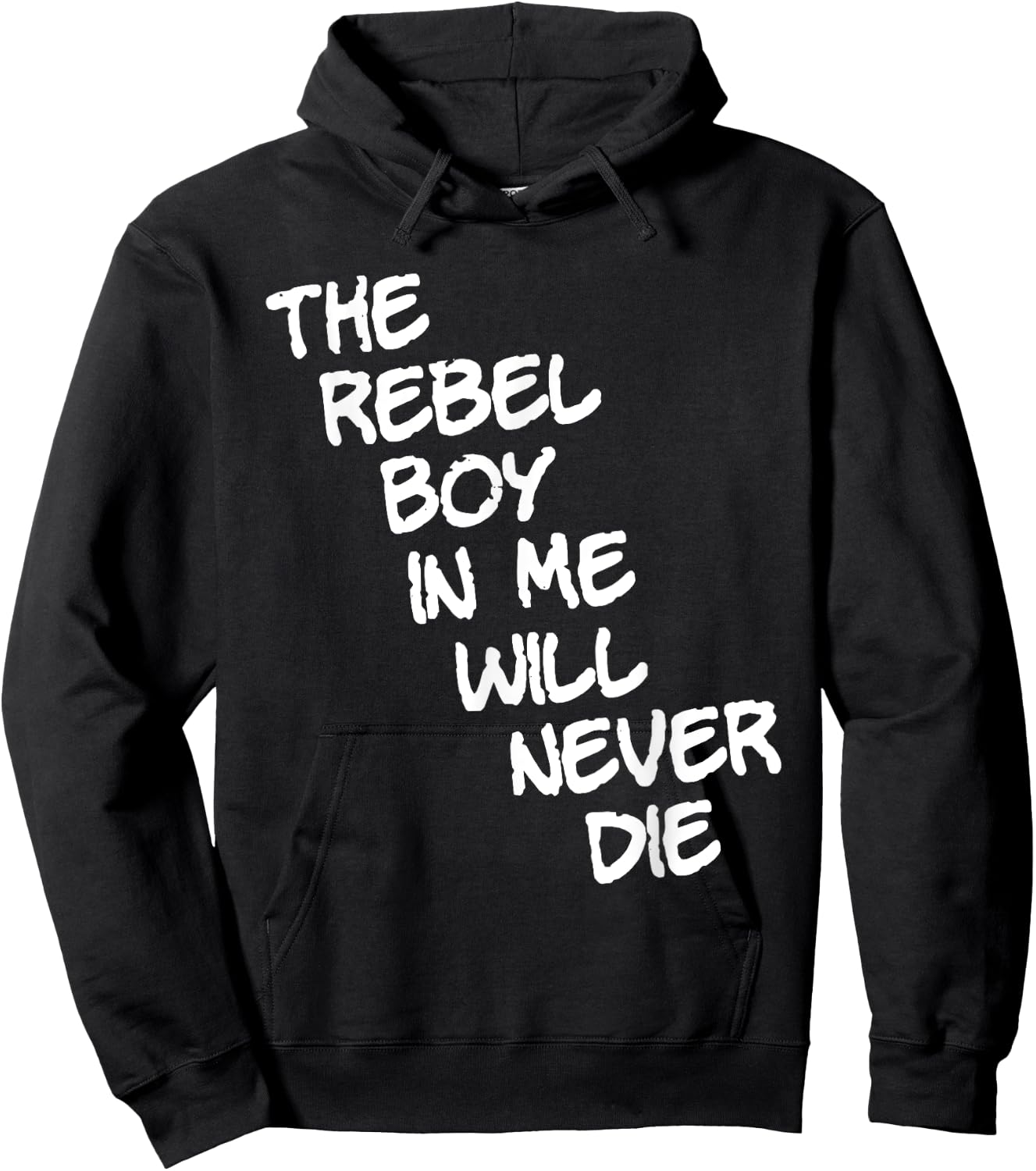 The rebel boy in me will never die (white) Hoodie - Hoodie | Black