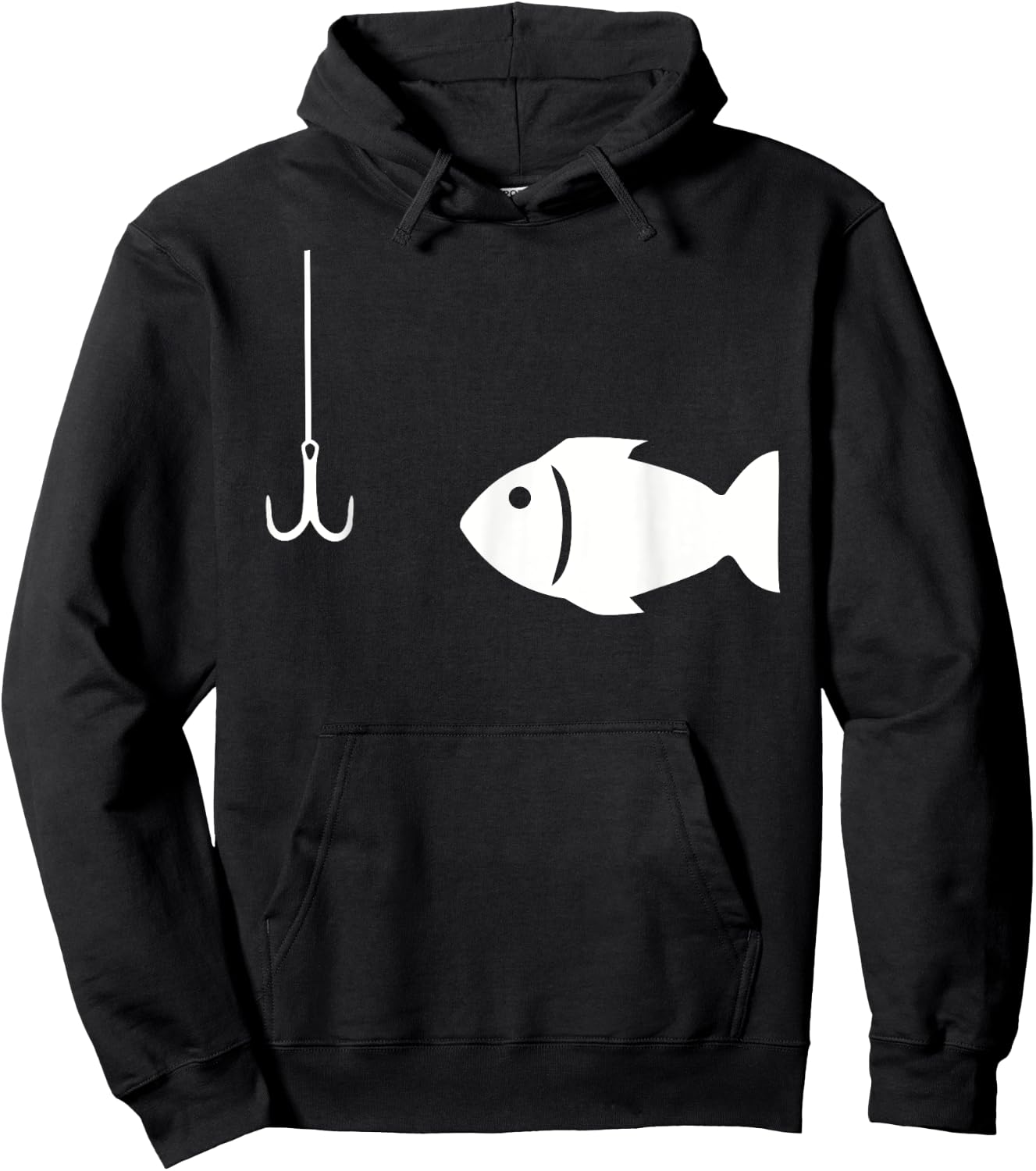 Fish and hook Hoodie - Hoodie | Black