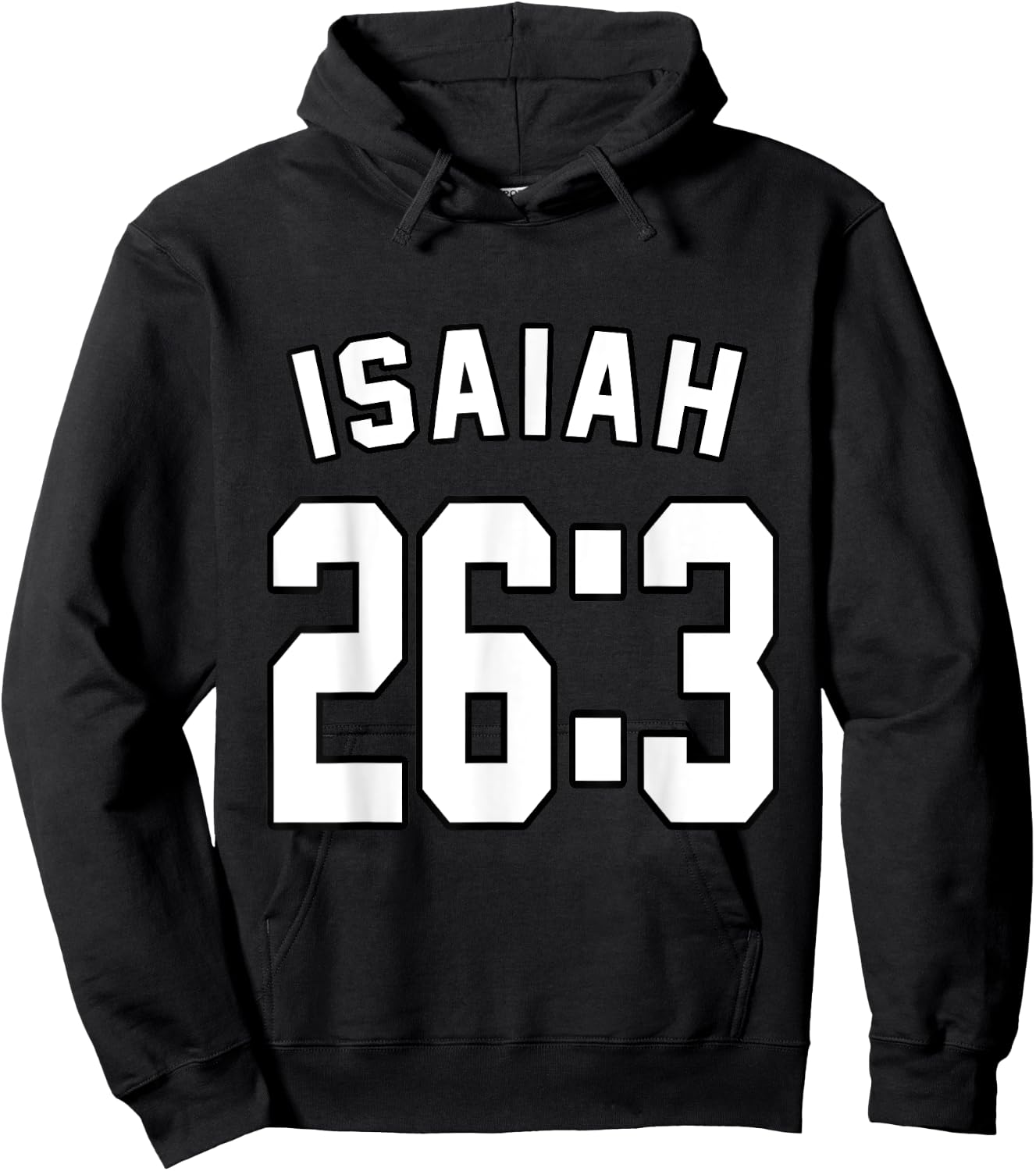 Isaiah 26:3 Sports Jersey Christian Faith Motivation Apparel Hoodie - Hoodie | Black