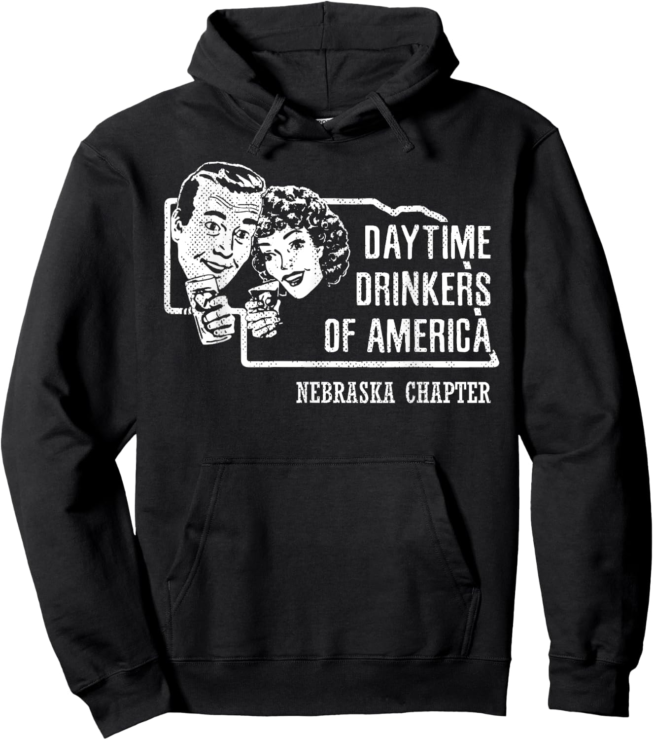 Nebraska Day Drinkers Shirt Alcohol Beer Wine Drinking Humor Hoodie - Hoodie | Black